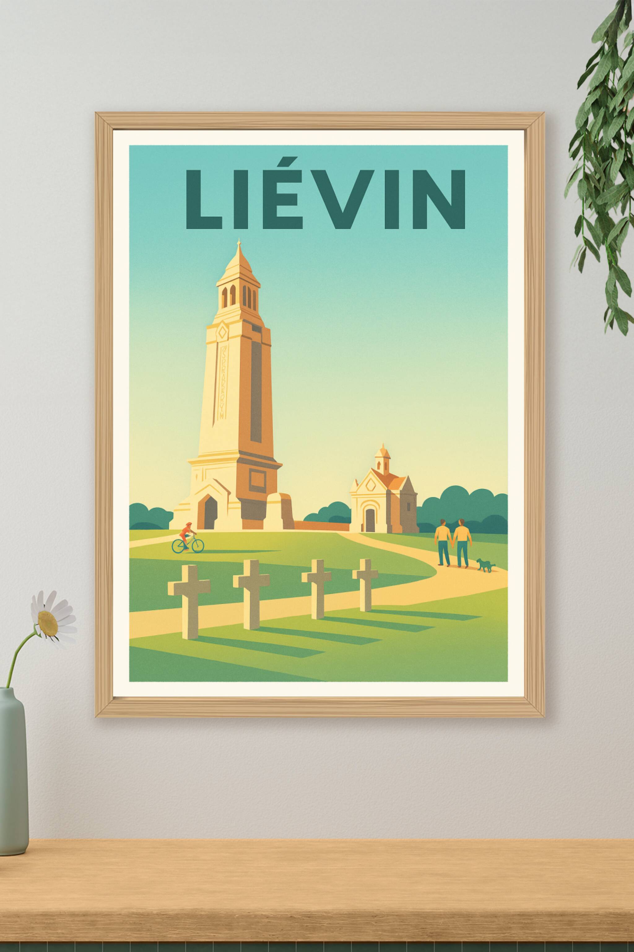 Affiche Liévin — Sérénité et Mémoire · poster d'art de Liévin