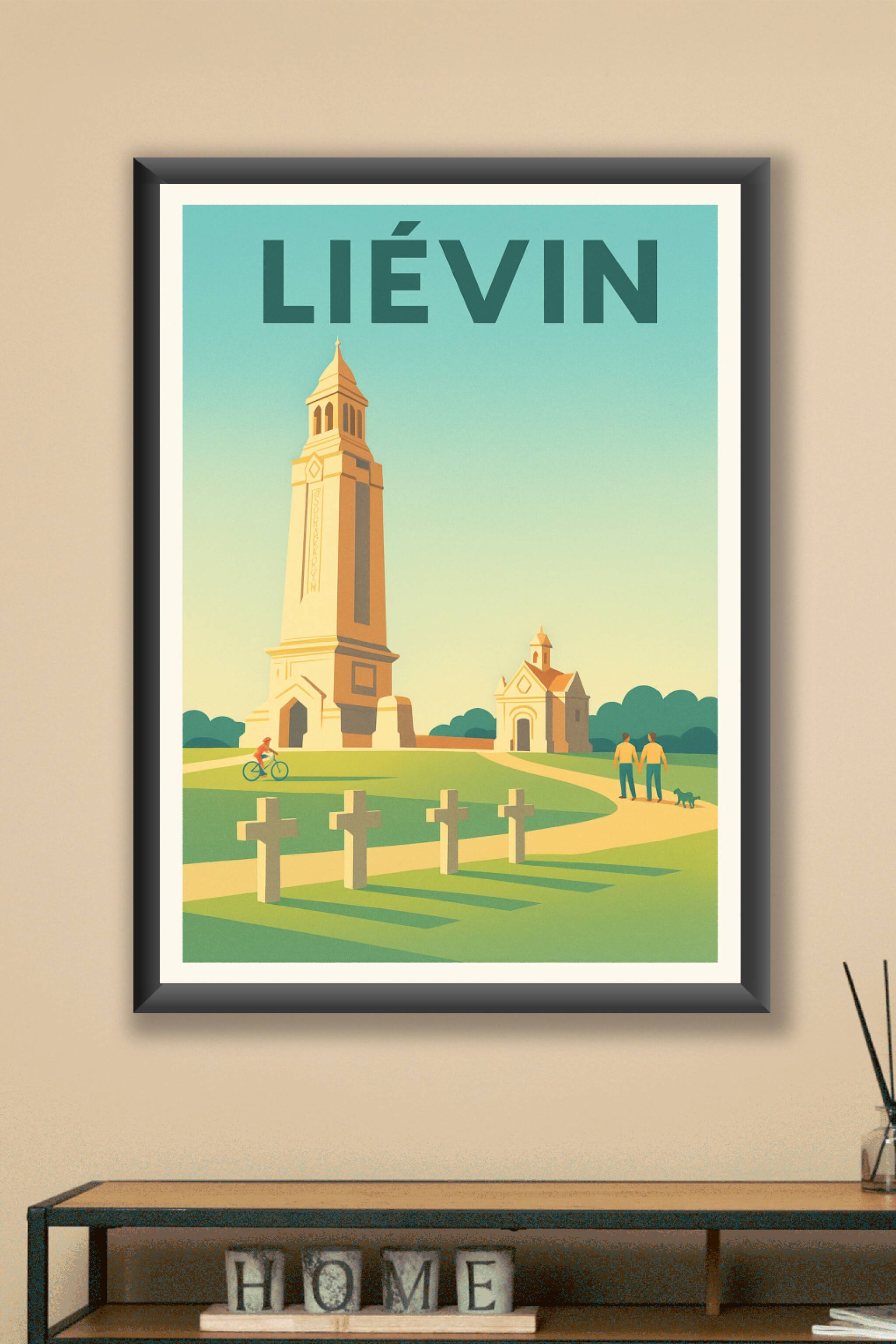 Affiche Liévin — Sérénité et Mémoire · poster d'art de Liévin