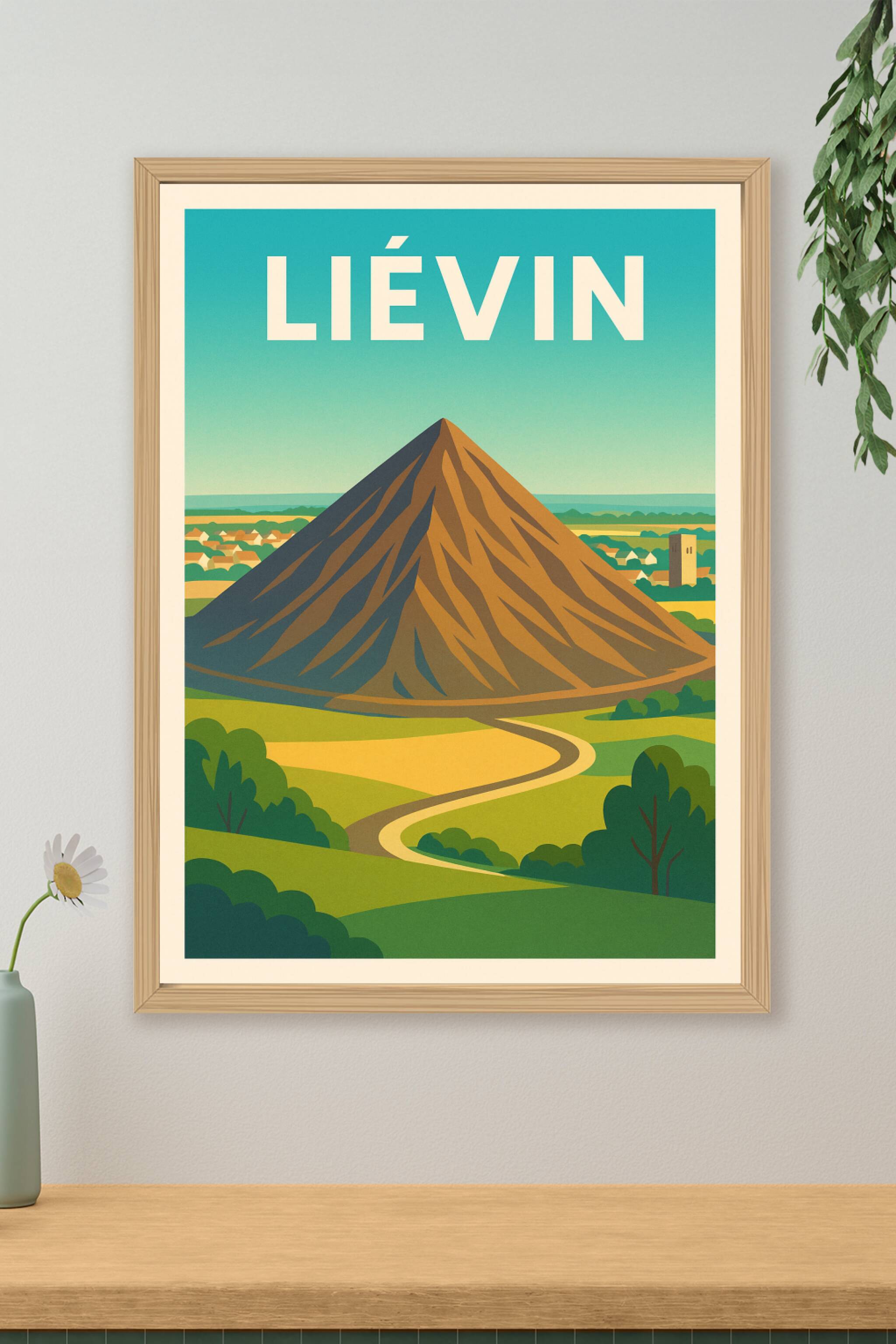 Affiche Liévin — Le Terril emblématique de la Région · poster d'art de Liévin