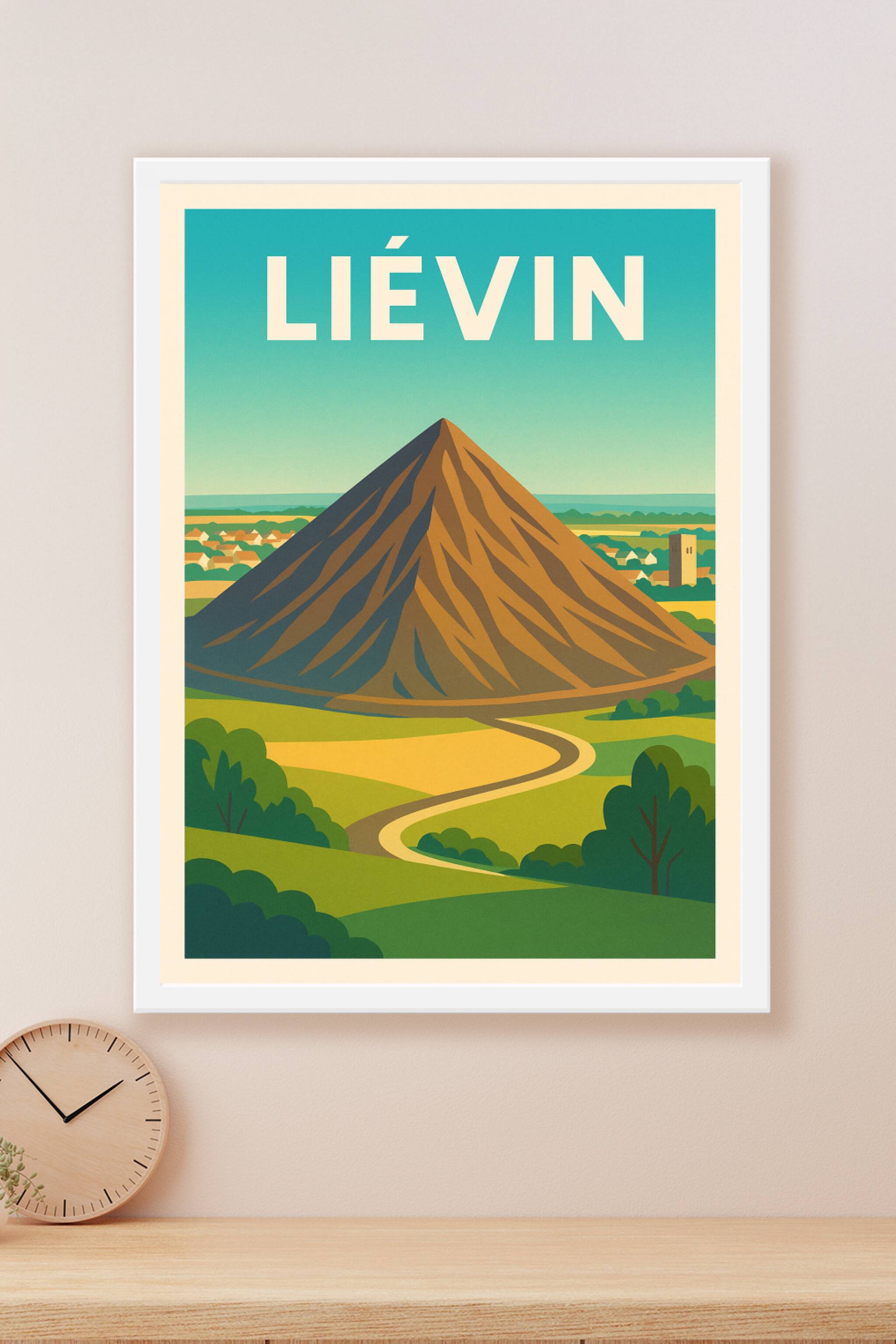 Affiche Liévin — Le Terril emblématique de la Région · poster d'art de Liévin