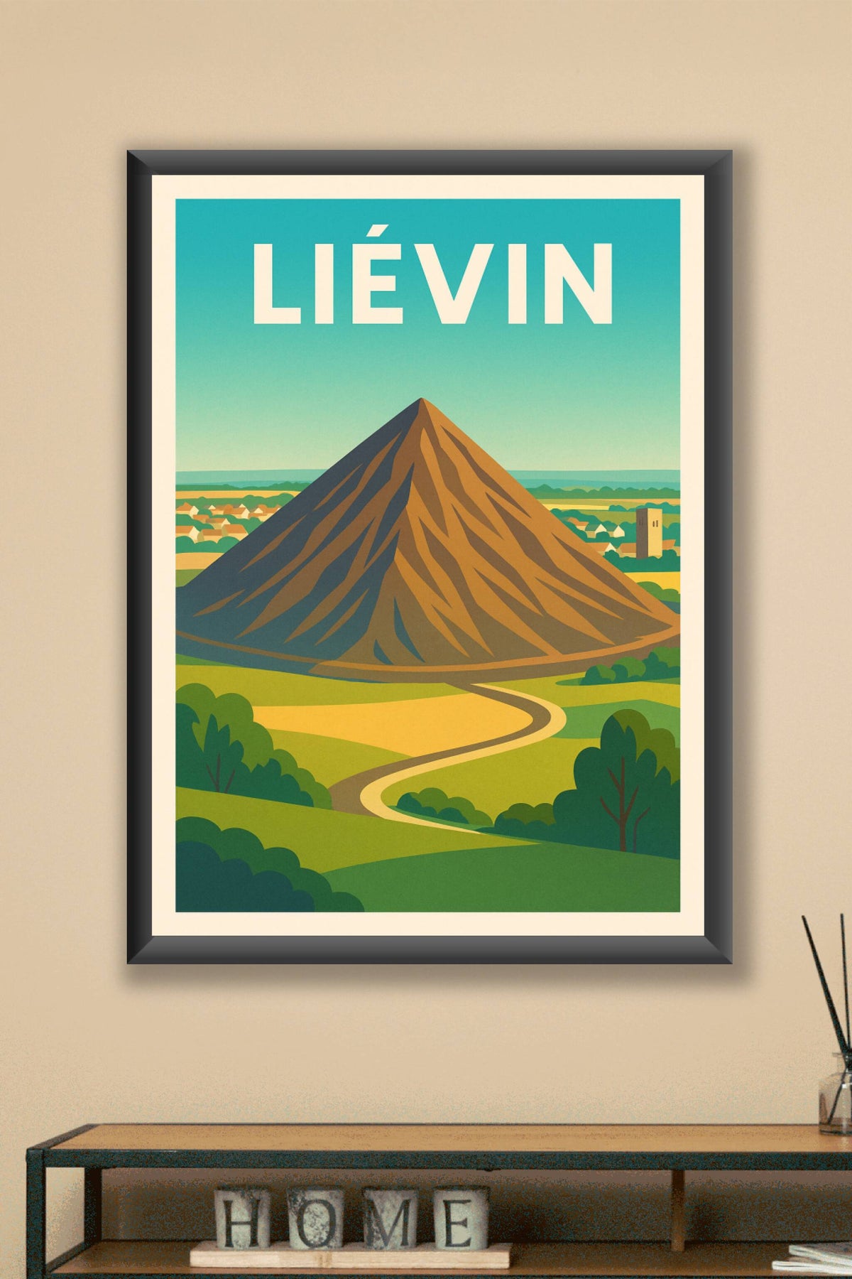 Affiche Liévin — Le Terril emblématique de la Région · poster d'art de Liévin