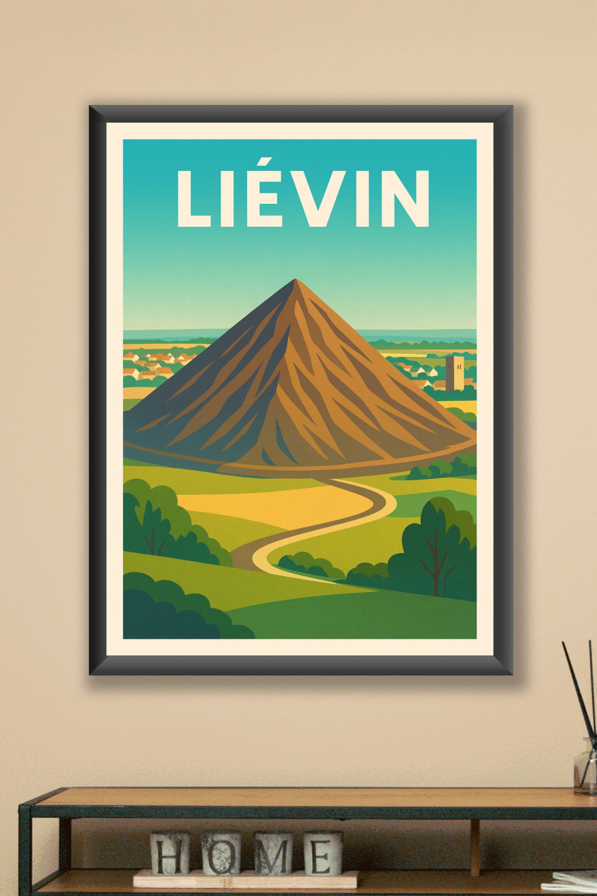 Affiche Liévin — Le Terril emblématique de la Région · poster d'art de Liévin