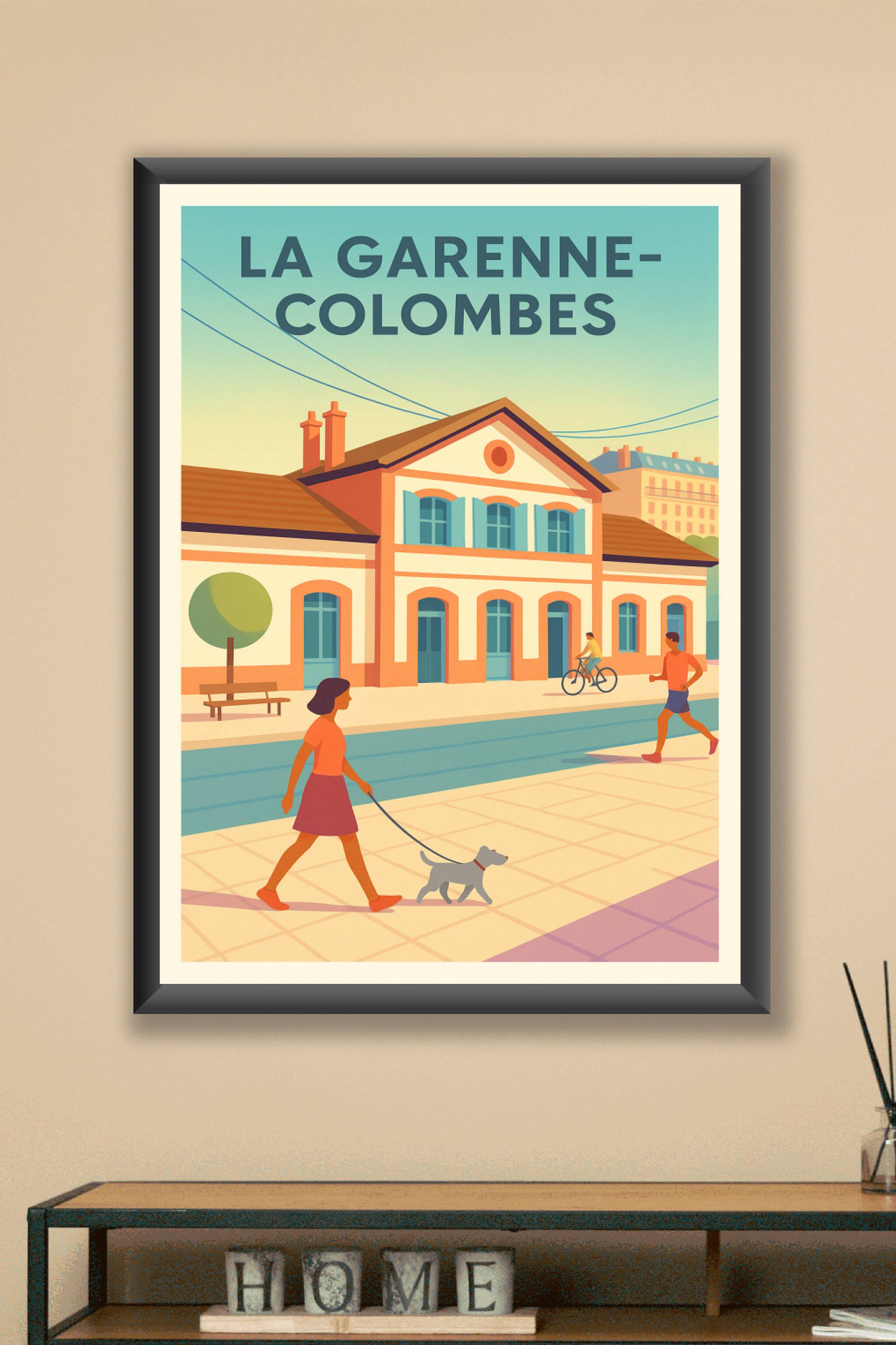 Affiche La Garenne-Colombes — Ambiance paisible et urbaine · poster d'art de La Garenne-Colombes