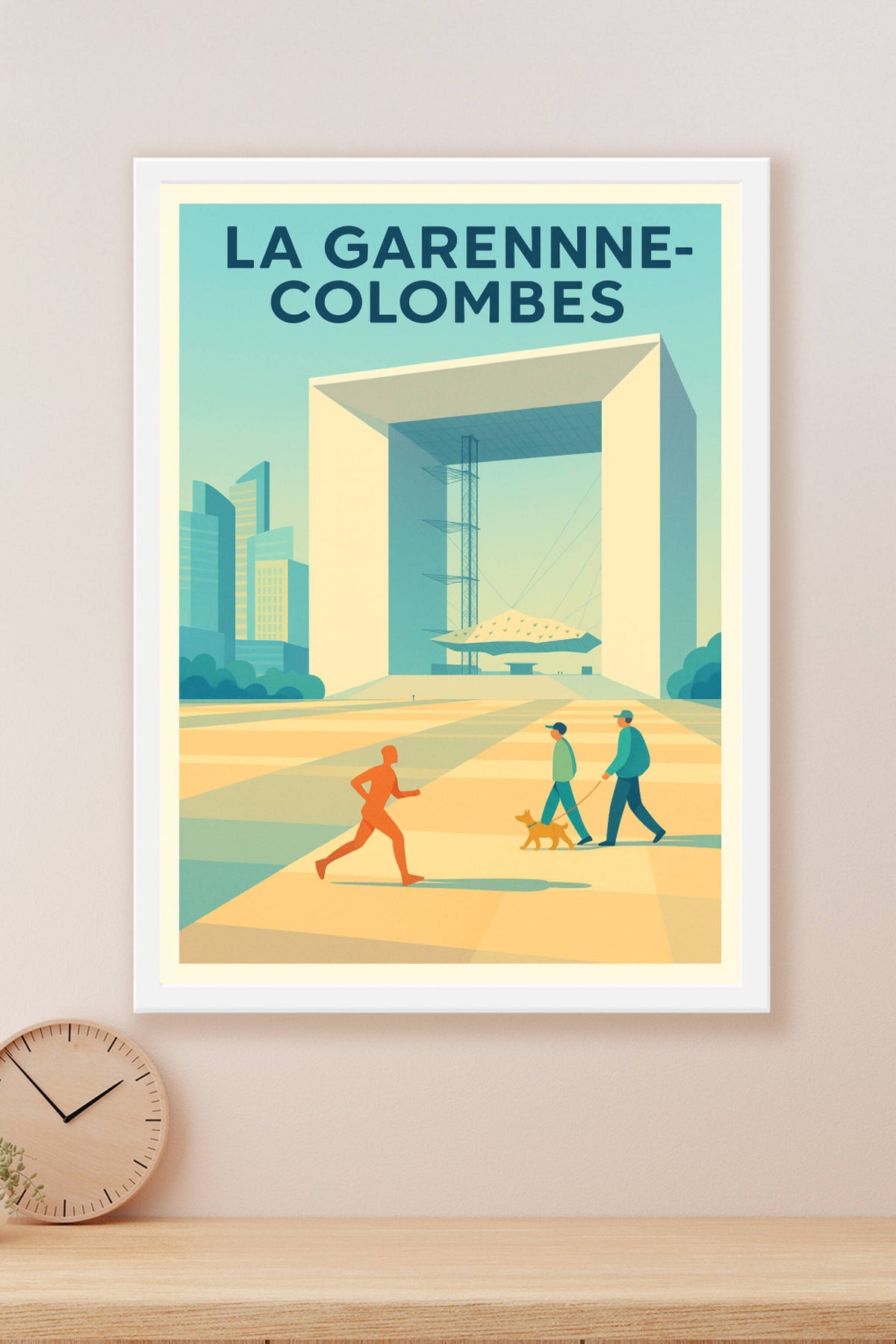 Affiche La Garenne-Colombes — L'architecture iconique au cœur de la ville · poster d'art de La Garenne-Colombes