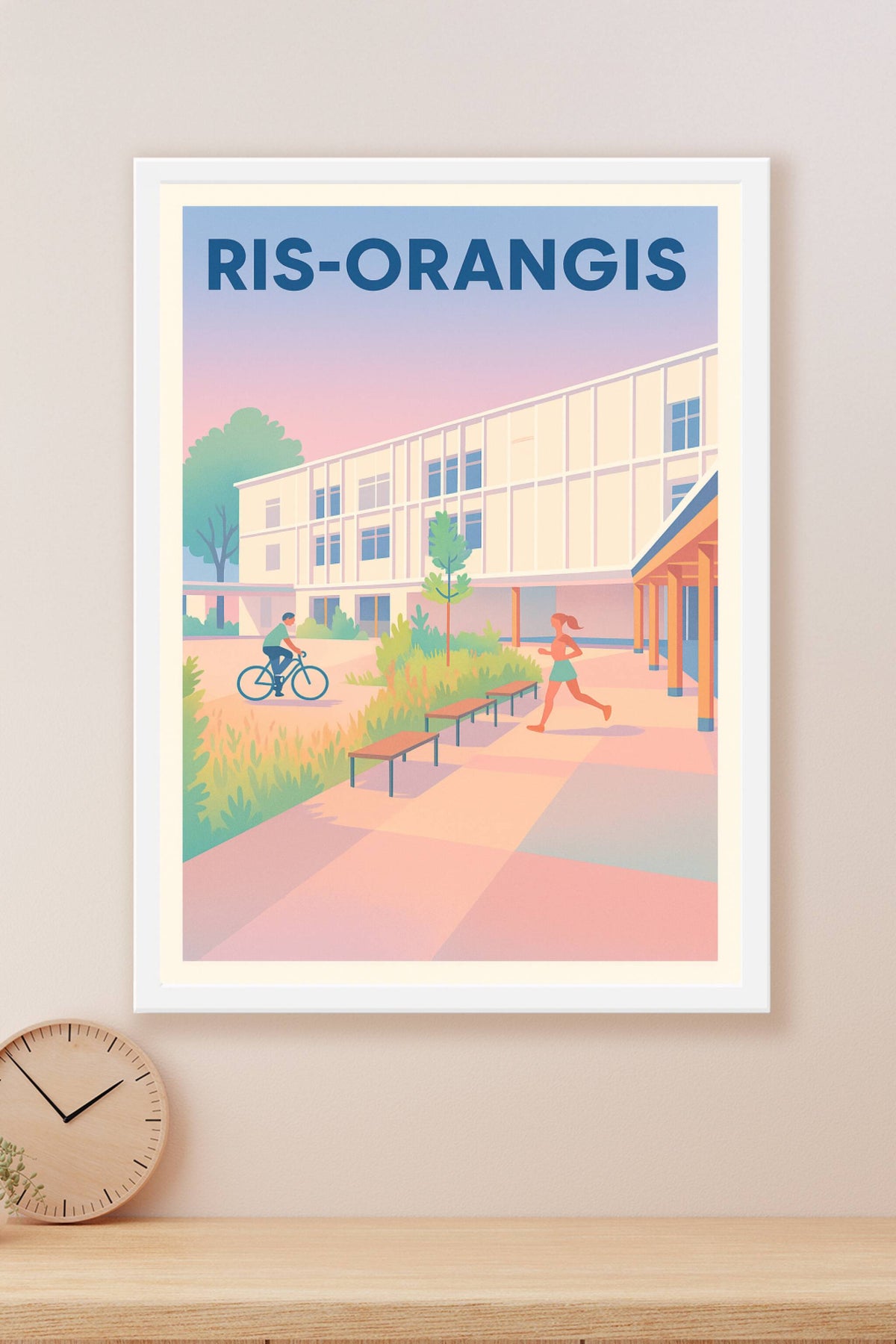 Affiche Ris-Orangis — Un souffle de douceur urbaine · poster d'art de Ris-Orangis