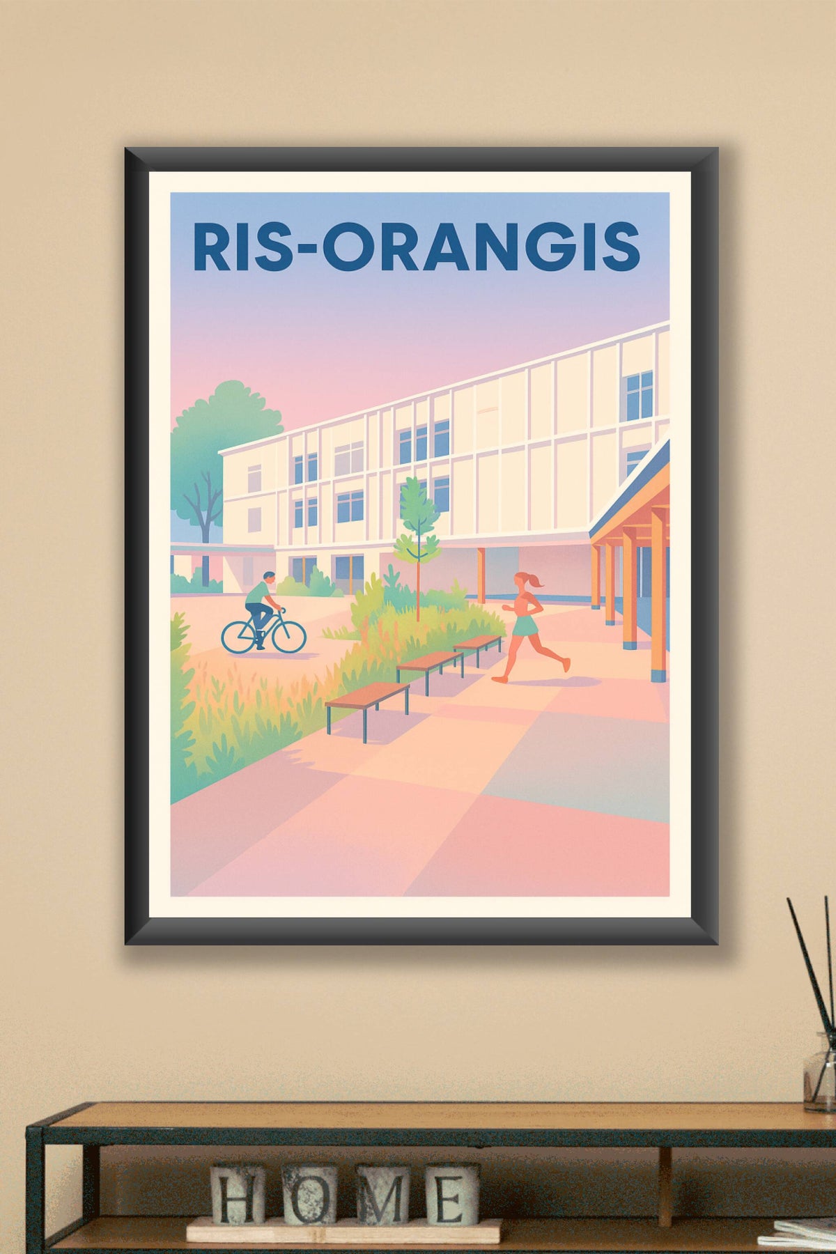 Affiche Ris-Orangis — Un souffle de douceur urbaine · poster d'art de Ris-Orangis