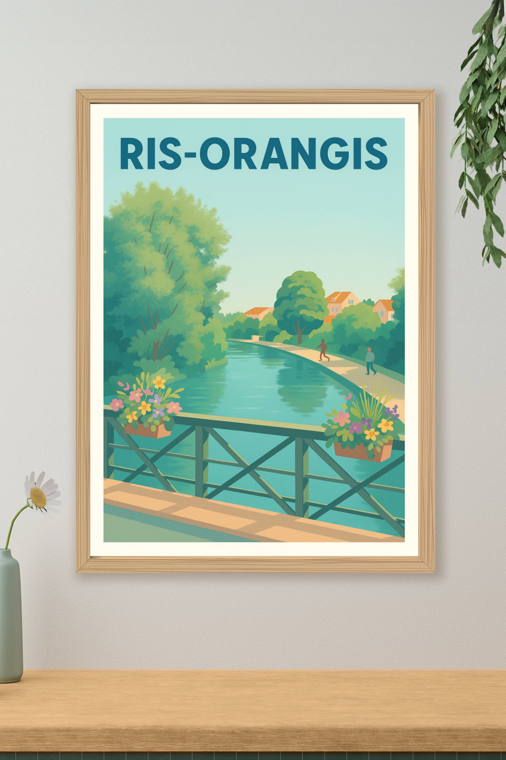 Affiche de Ris-Orangis - La Douceur d'une Promenade au Bord de l'Eau