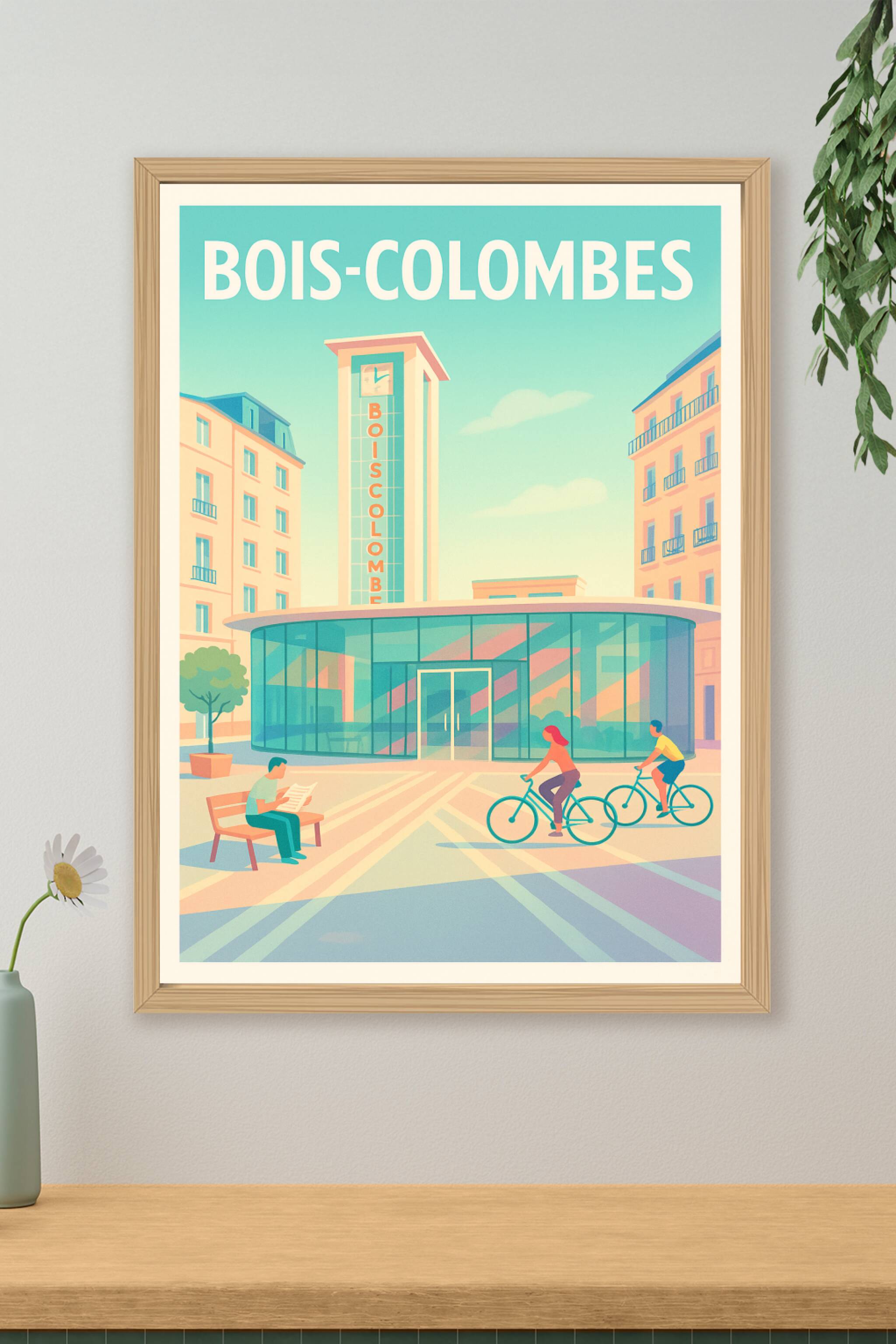 Affiche de Bois-Colombes - Douceur urbaine en lumière pastel