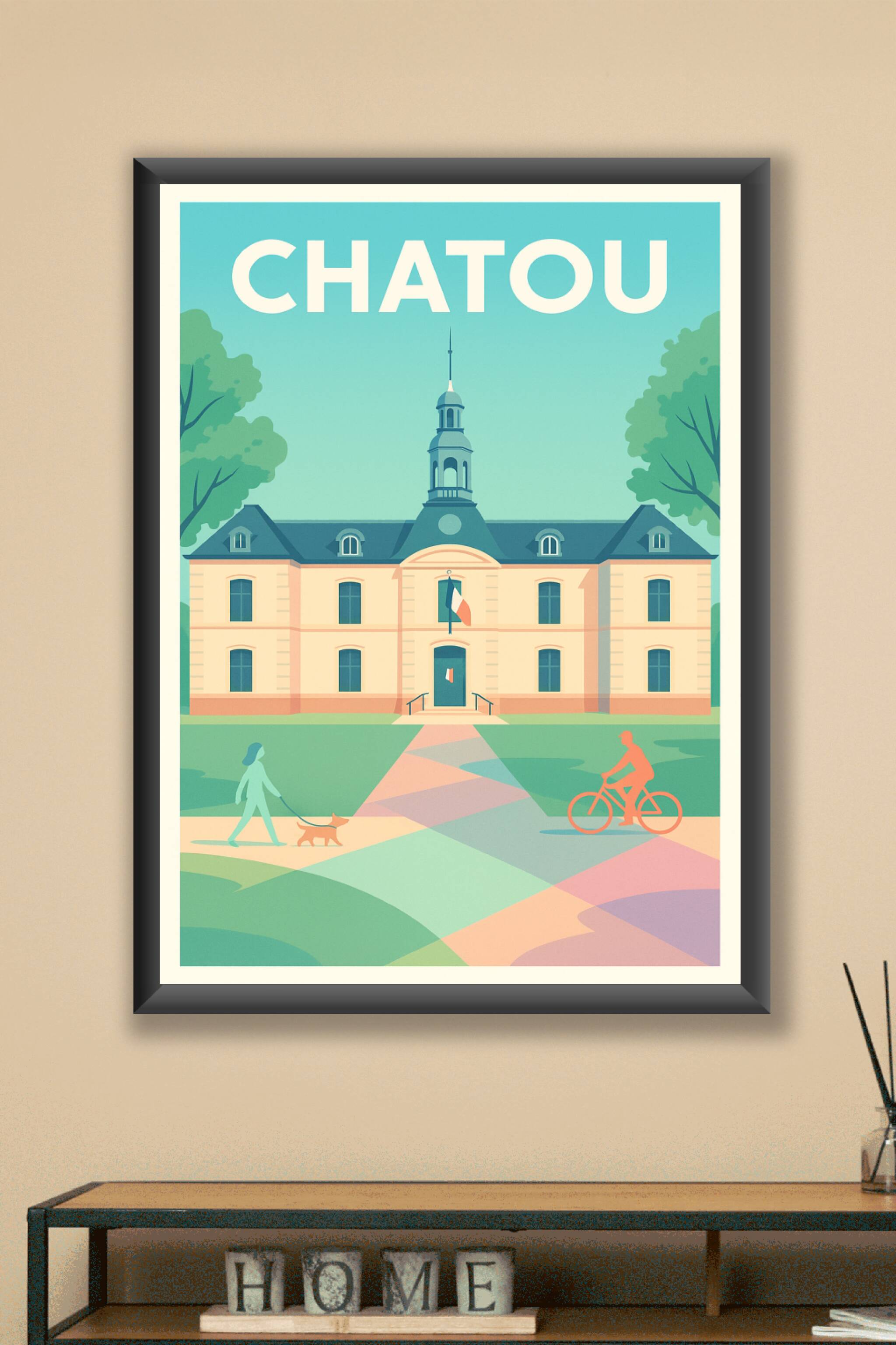 Affiche Chatou — Élégance et sérénité en bord de Seine · poster d'art de Chatou