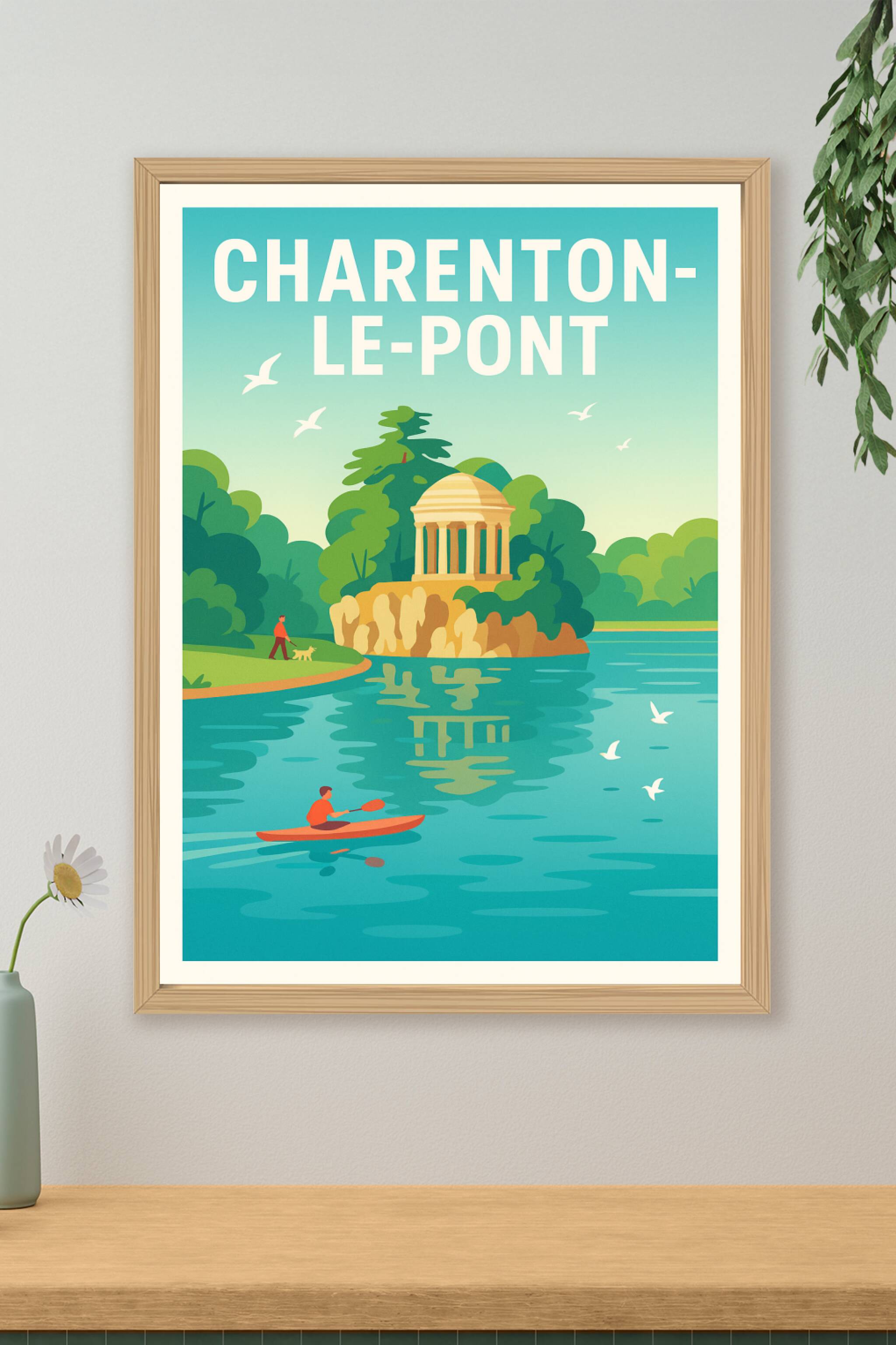 Affiche de Charenton-le-Pont - Évasion sur l'eau et nature paisible