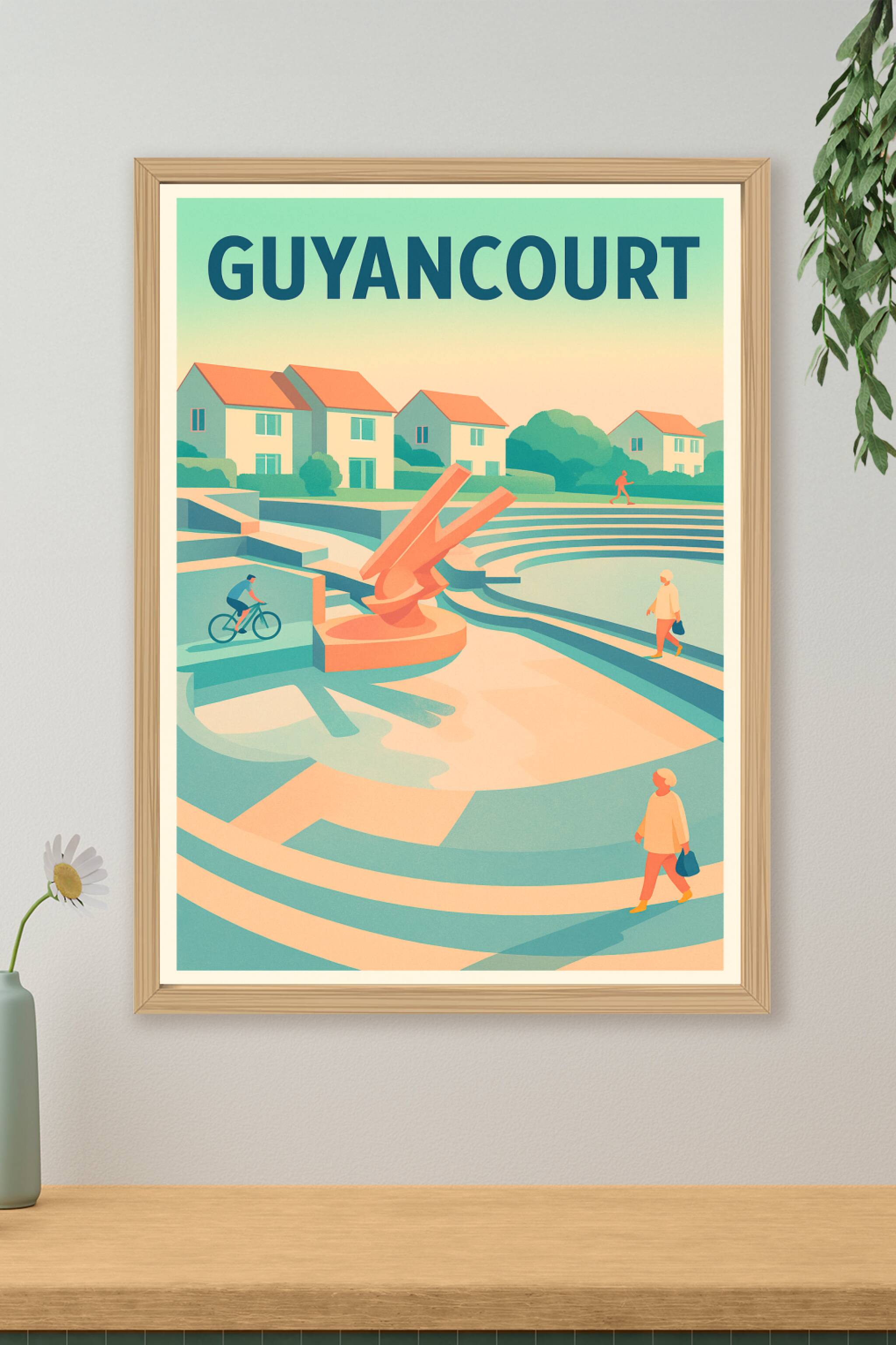 Affiche Guyancourt — Ambiance paisible et contemporaine · poster d'art de Guyancourt