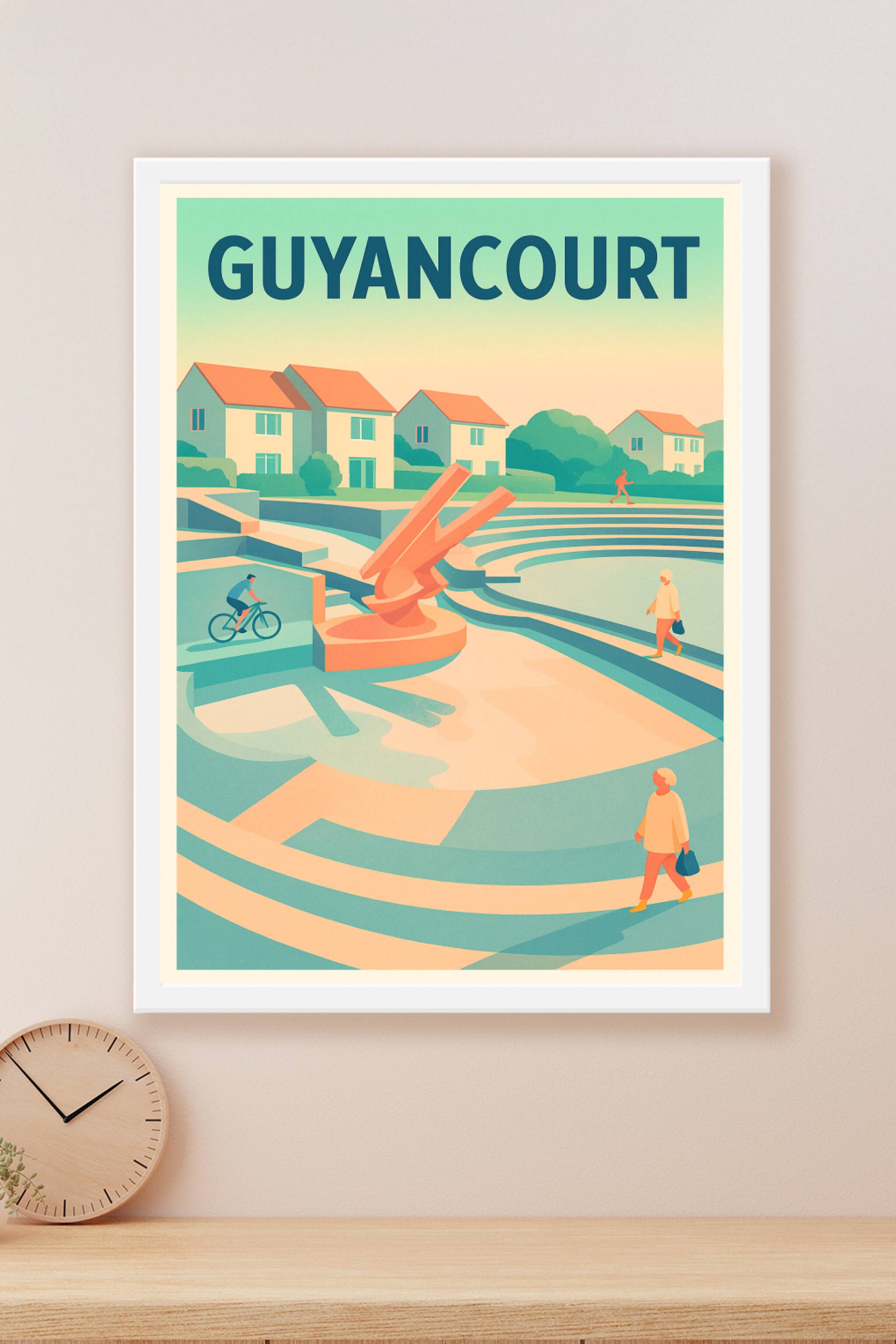 Affiche Guyancourt — Ambiance paisible et contemporaine · poster d'art de Guyancourt