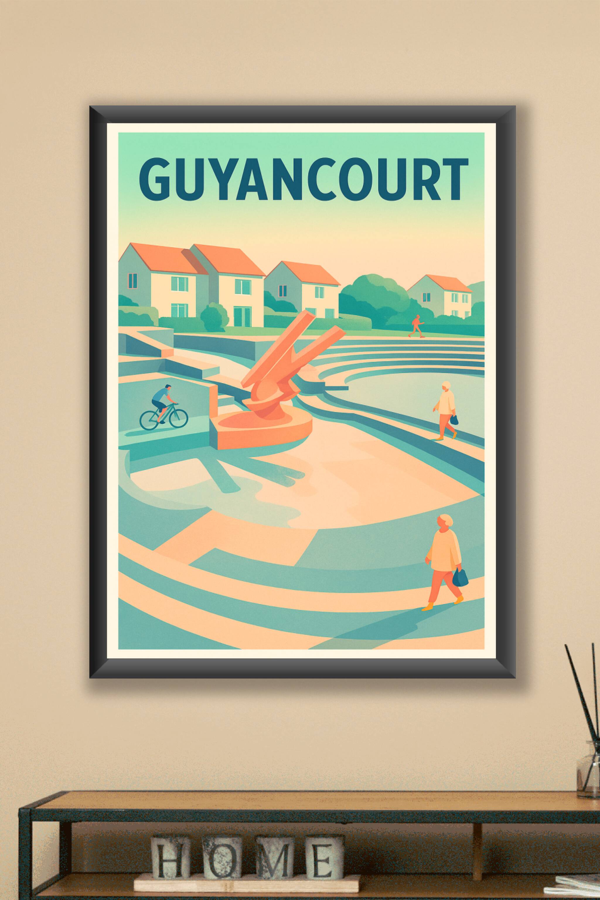 Affiche Guyancourt — Ambiance paisible et contemporaine · poster d'art de Guyancourt