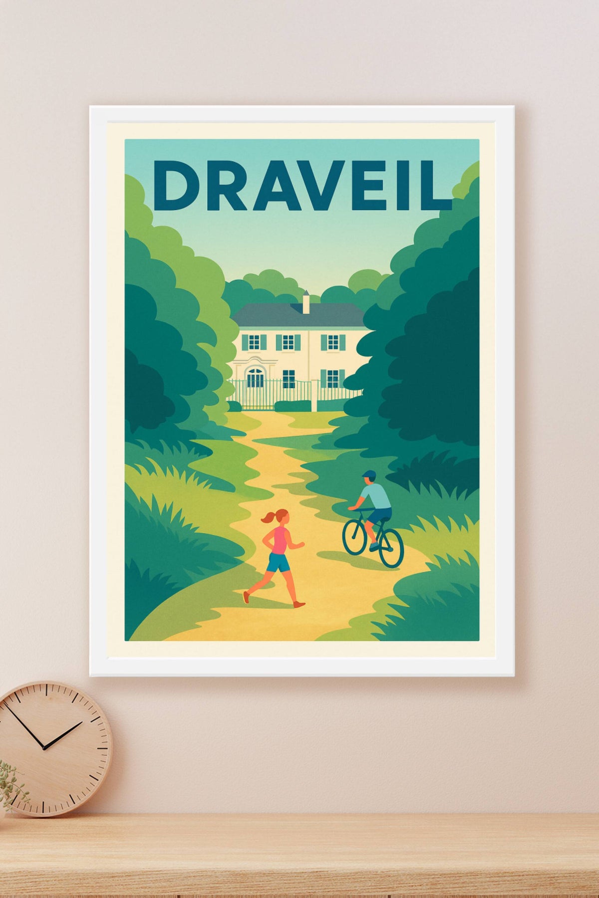 Affiche Draveil — Promenade paisible en forêt · poster d'art de Draveil