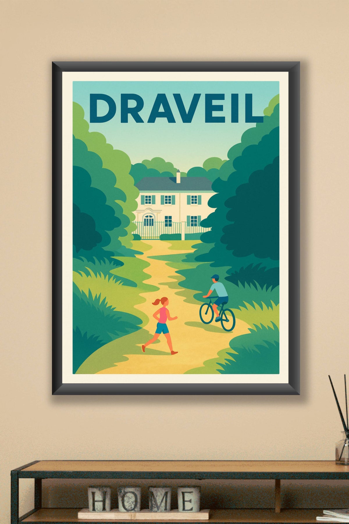 Affiche Draveil — Promenade paisible en forêt · poster d'art de Draveil