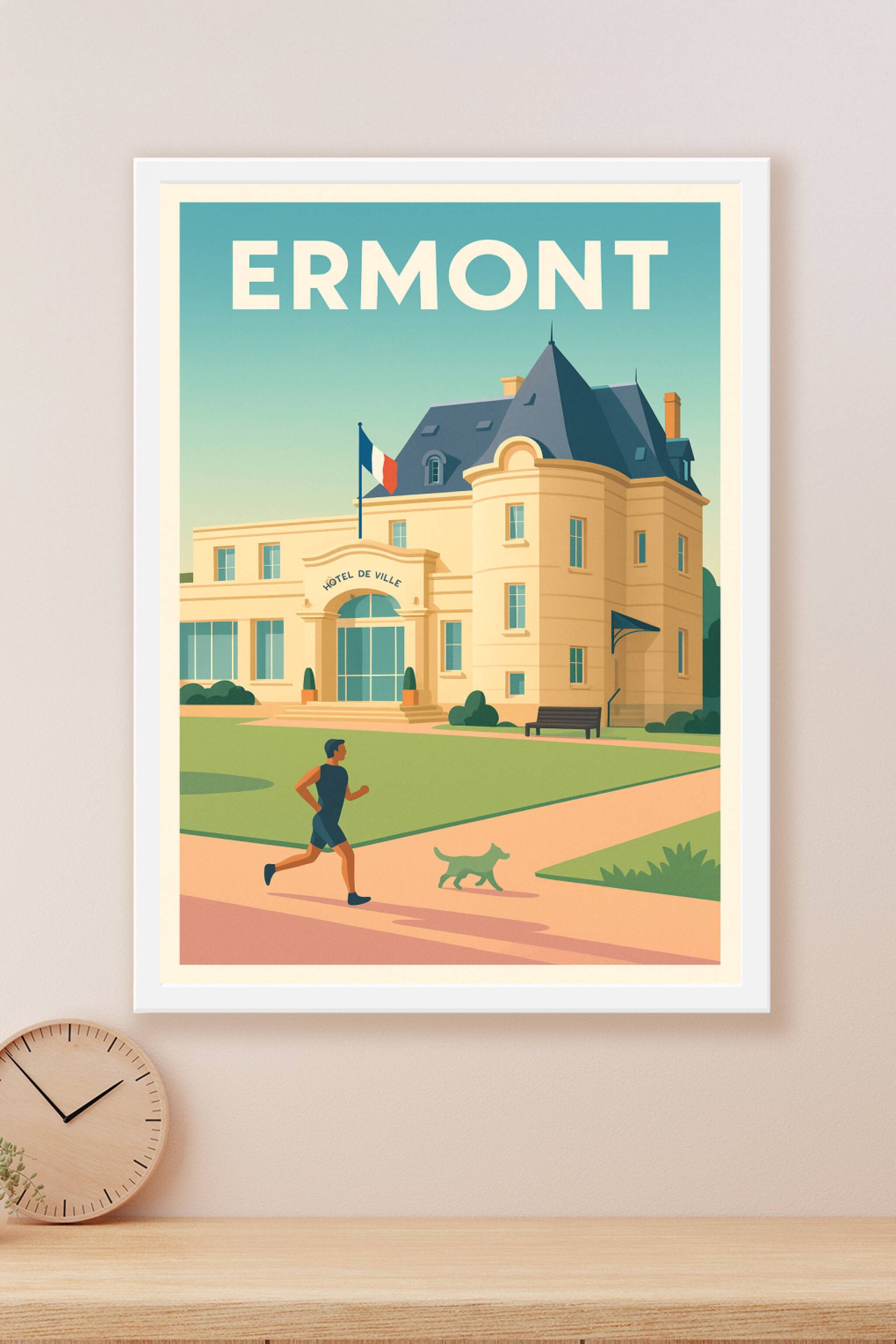 Affiche Ermont — Harmonie urbaine et nature apaisante · poster d'art de Ermont