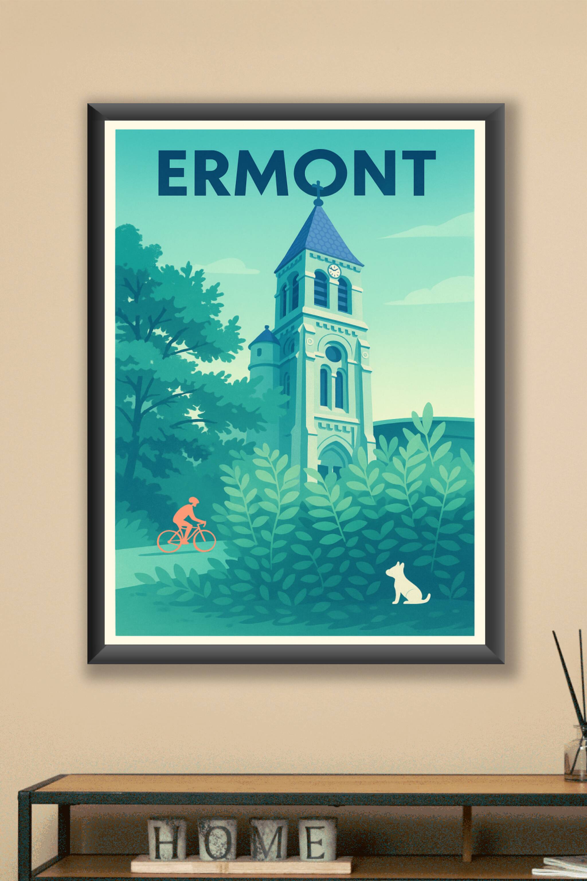 Affiche Ermont — Douceur et sérénité au cœur de la ville · poster d'art de Ermont