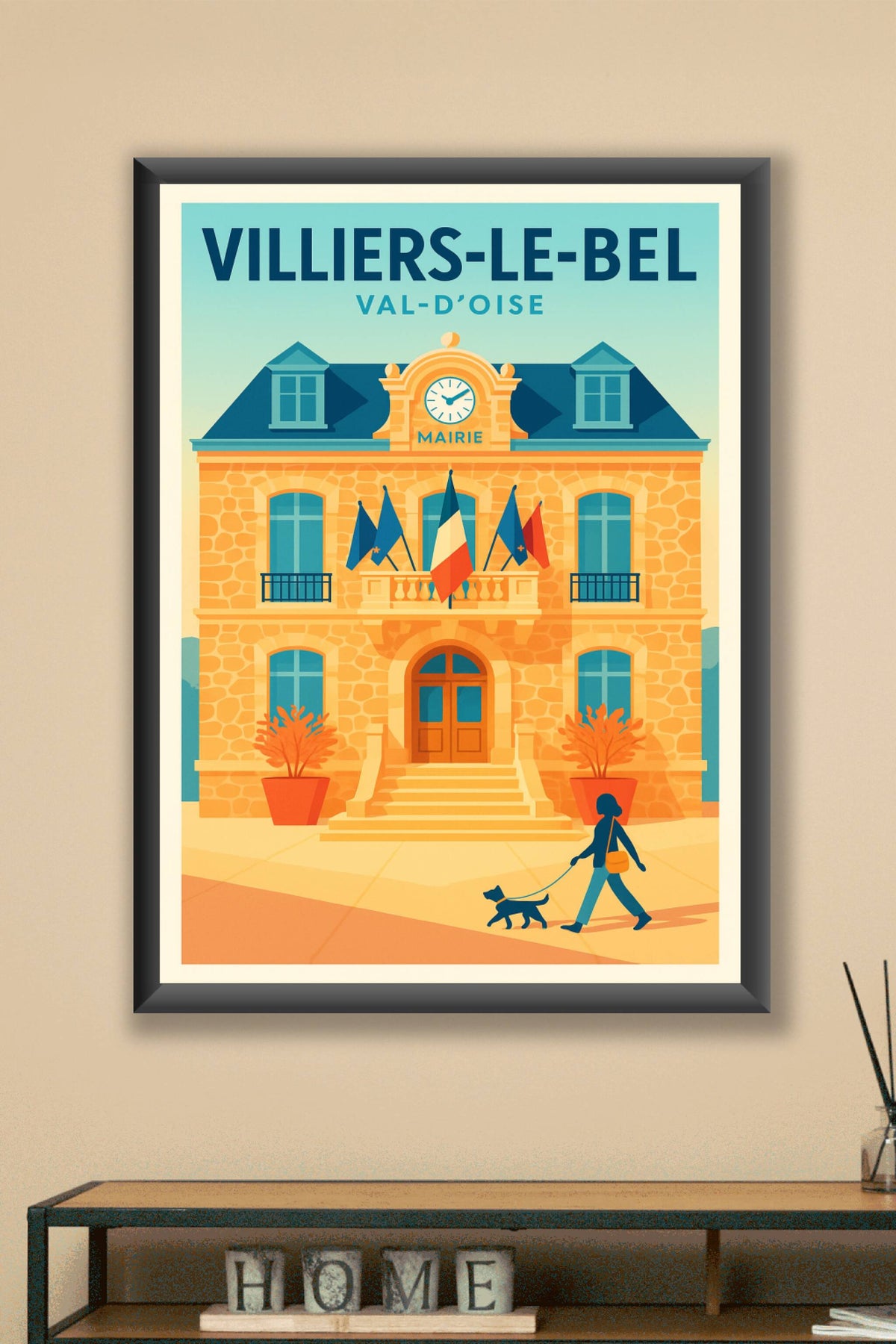 Affiche Villiers-le-Bel — Charme et tradition au cœur du Val-d'Oise · poster d'art de Villiers-le-Bel