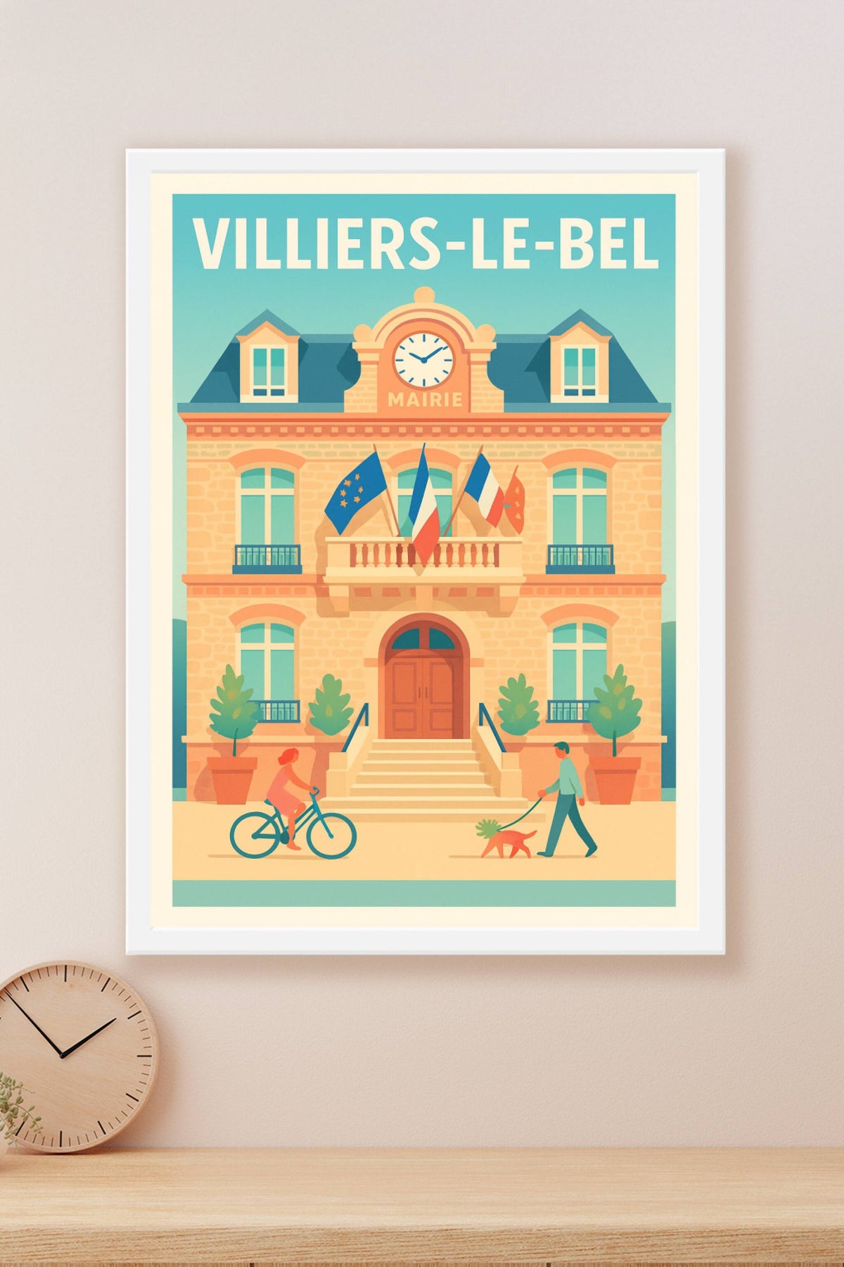 Affiche Villiers-le-Bel — Charme et convivialité au cœur de la mairie · poster d'art de Villiers-le-Bel