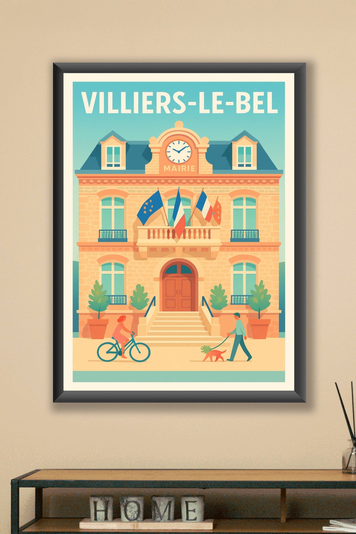 Affiche Villiers-le-Bel — Charme et convivialité au cœur de la mairie · poster d'art de Villiers-le-Bel