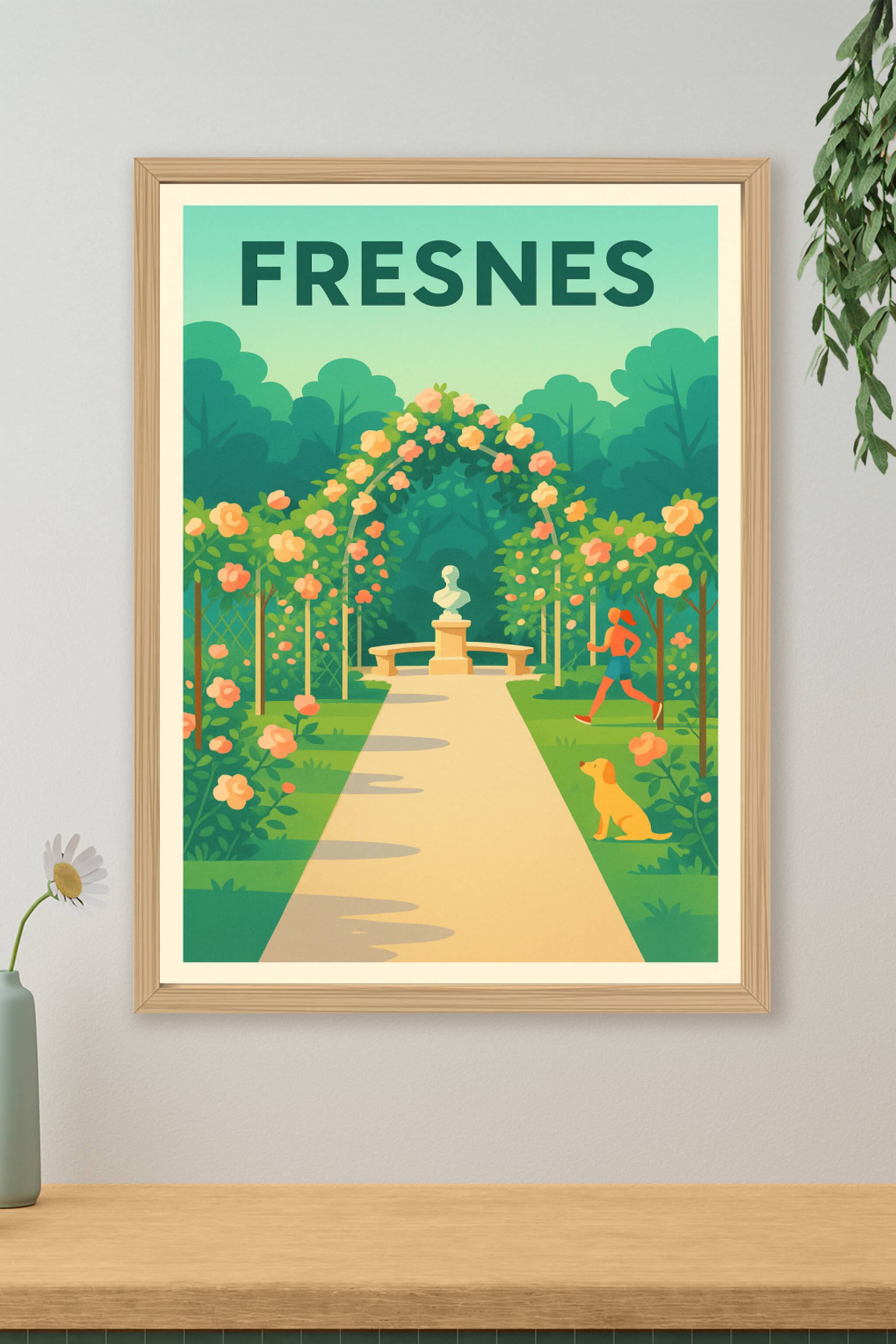 Affiche de Fresnes - Balade fleurie dans un jardin d'exception