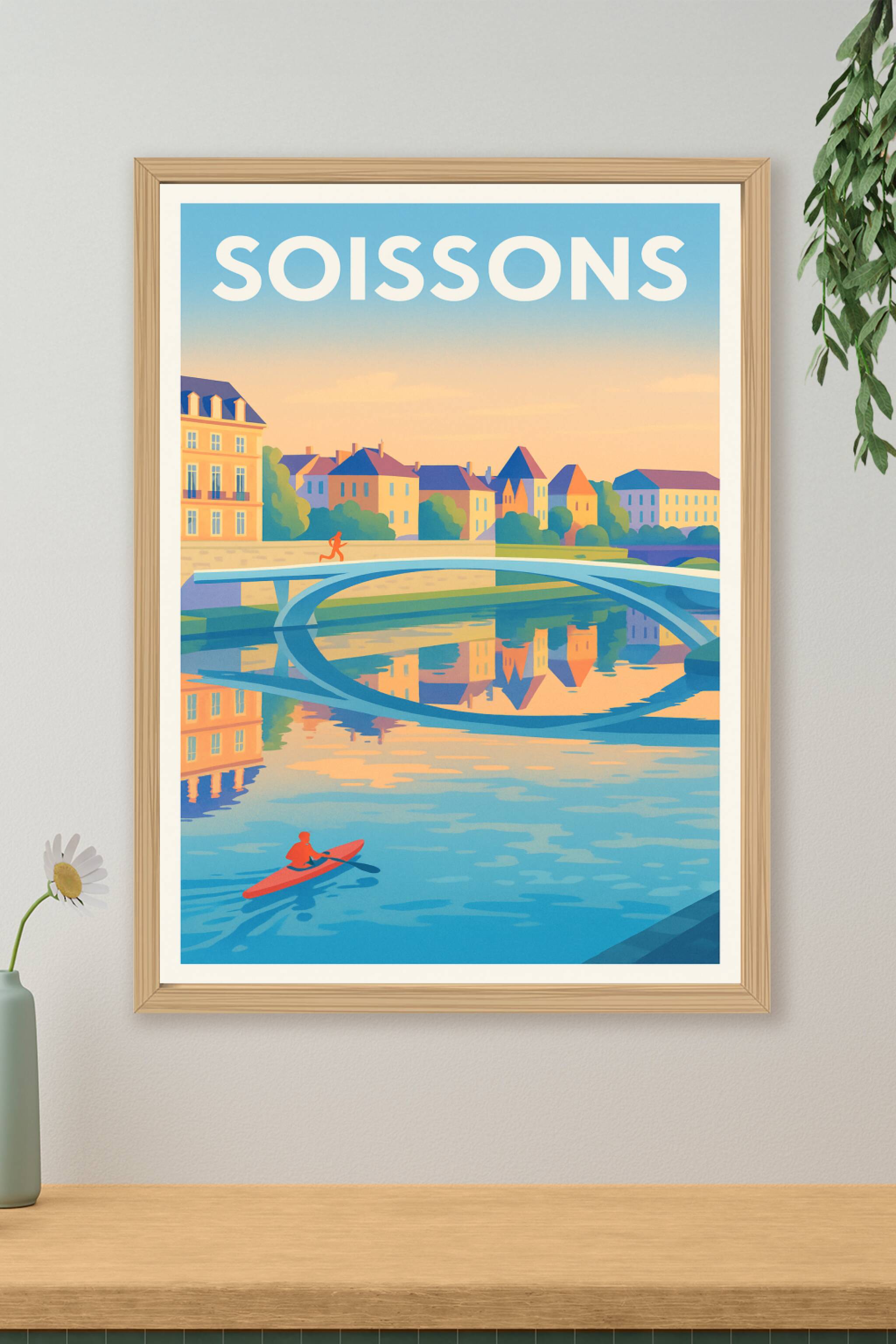 Affiche de Soissons - Harmonie riveraine au fil de l'eau