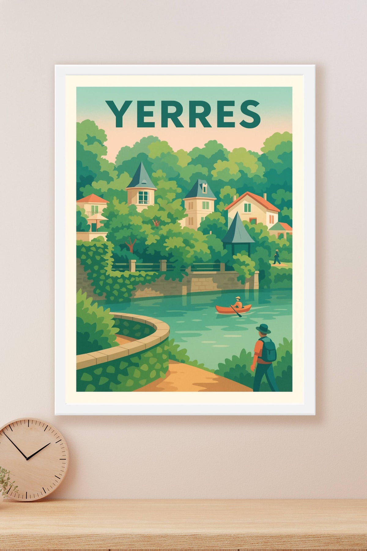 Affiche Yerres — Évasion paisible au bord de l'eau · poster d'art de Yerres