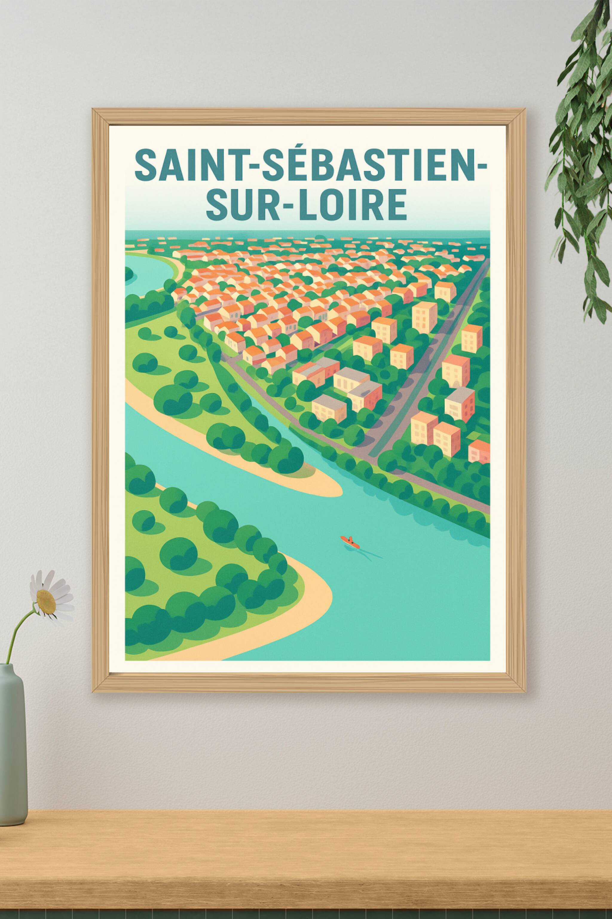 Affiche de Saint-Sébastien-sur-Loire - Vue bucolique et apaisante