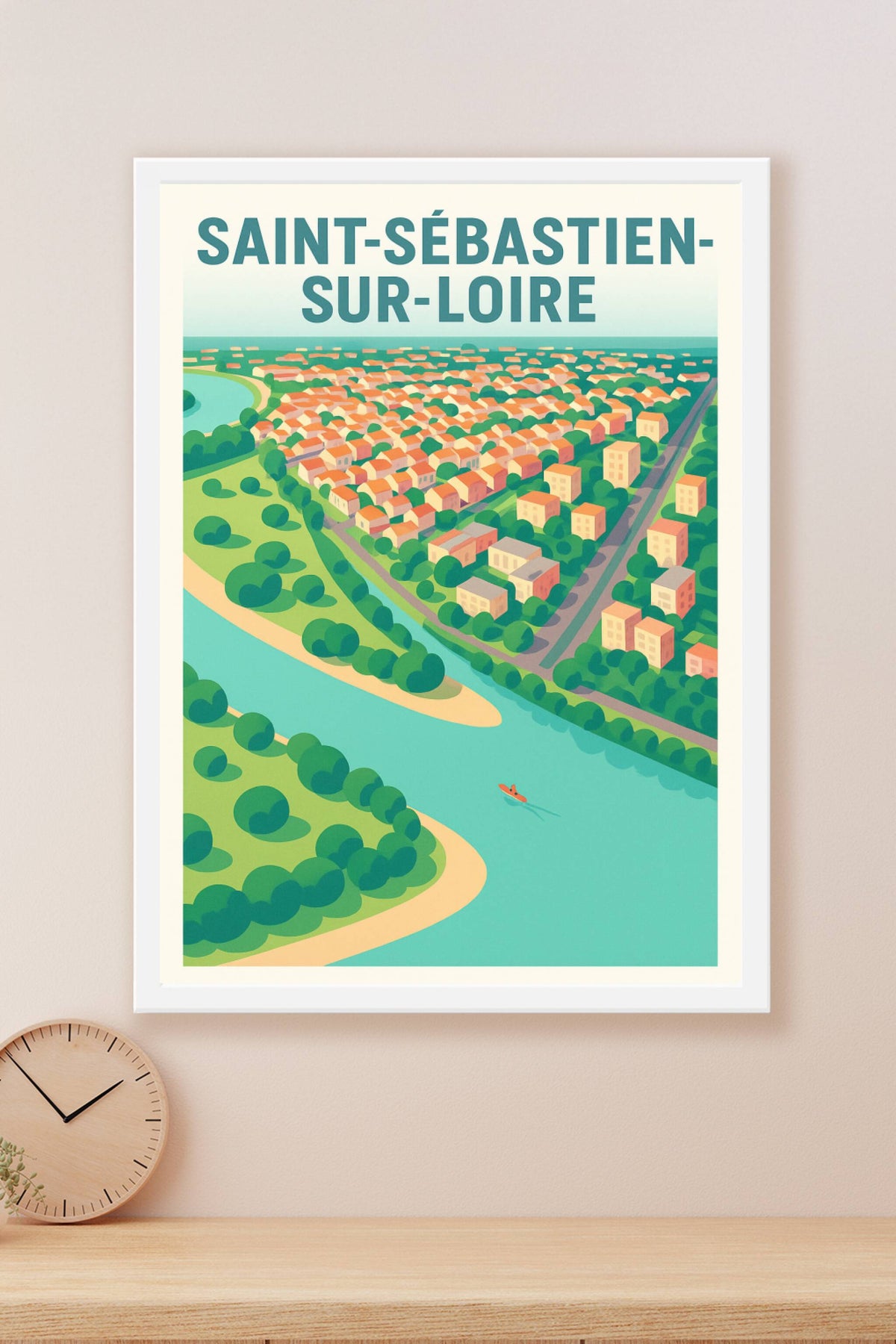 Affiche Saint-Sébastien-sur-Loire — Vue bucolique et apaisante · poster d'art de Saint-Sébastien-sur-Loire