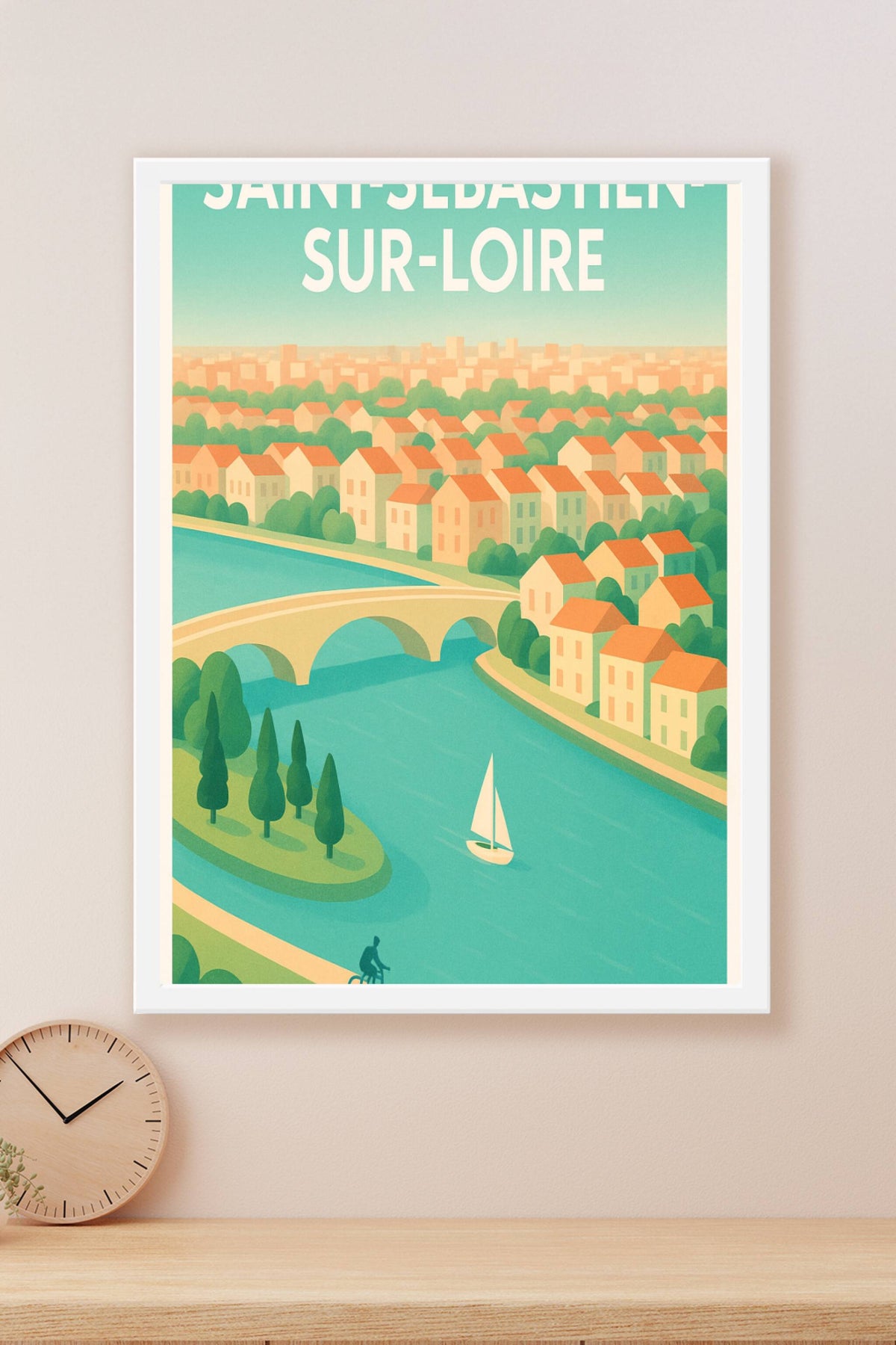 Affiche Saint-Sébastien-sur-Loire — Charme paisible en bord de Loire · poster d'art de Saint-Sébastien-sur-Loire