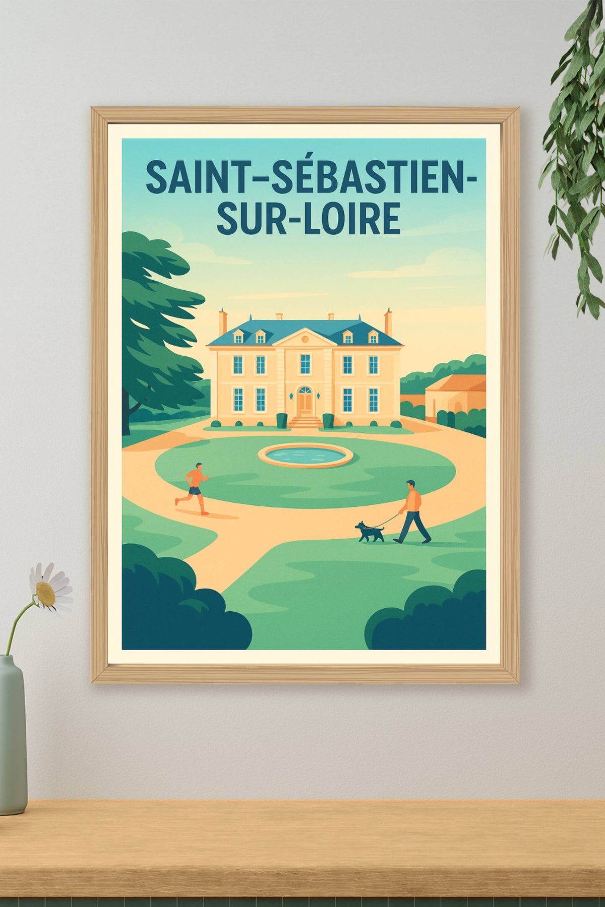 Affiche Saint-Sébastien-sur-Loire — Élégance et Sérénité au Cœur du Parc · poster d'art de Saint-Sébastien-sur-Loire