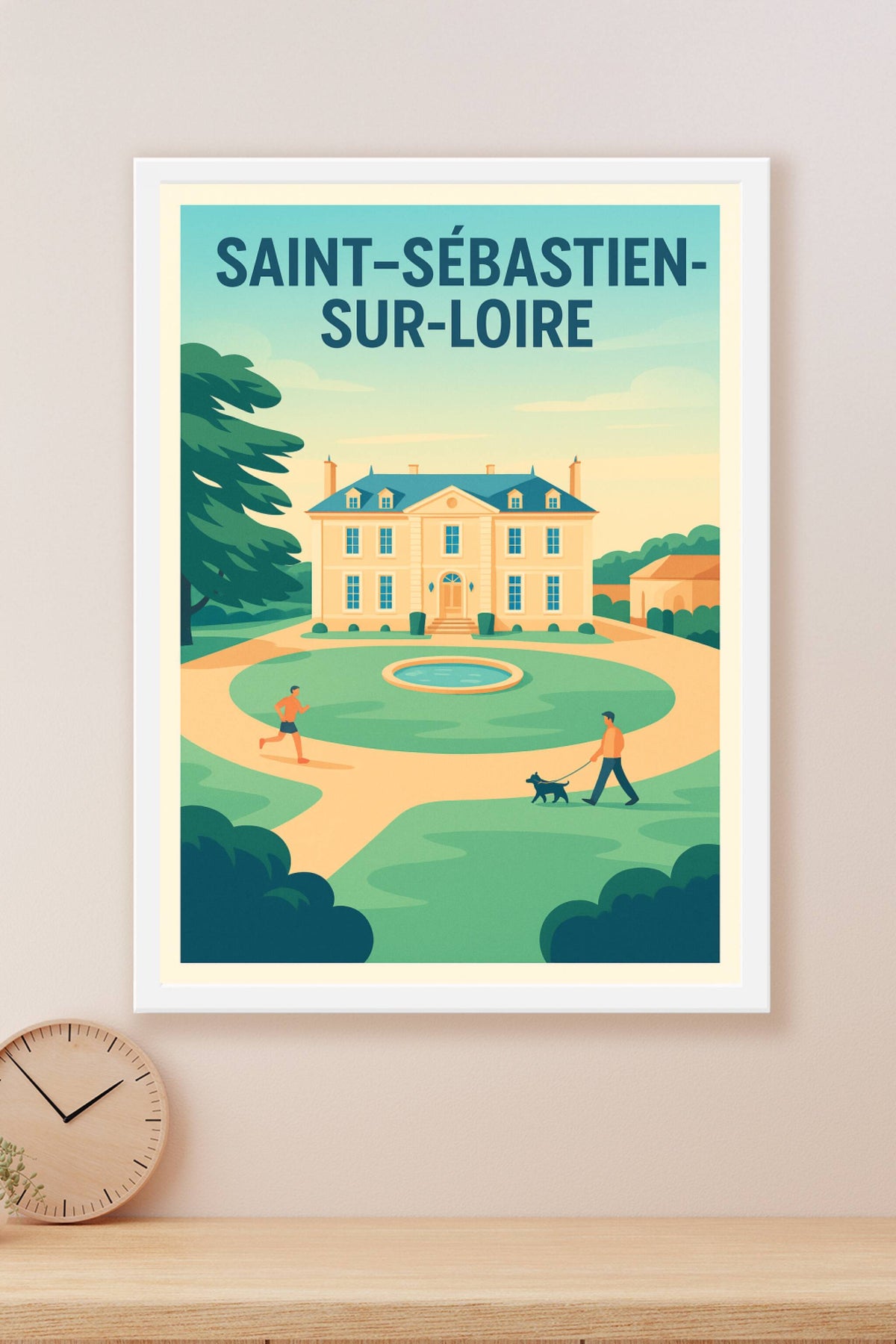 Affiche Saint-Sébastien-sur-Loire — Élégance et Sérénité au Cœur du Parc · poster d'art de Saint-Sébastien-sur-Loire