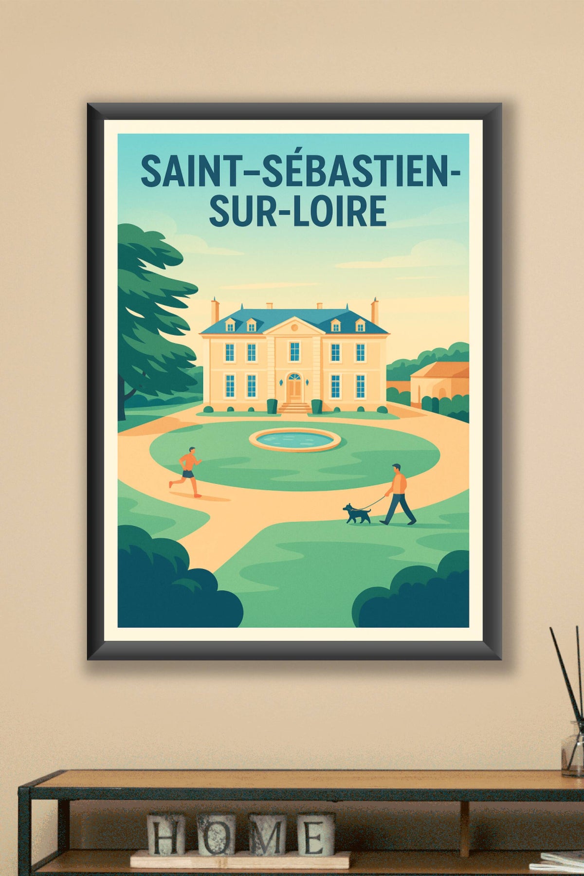 Affiche Saint-Sébastien-sur-Loire — Élégance et Sérénité au Cœur du Parc · poster d'art de Saint-Sébastien-sur-Loire