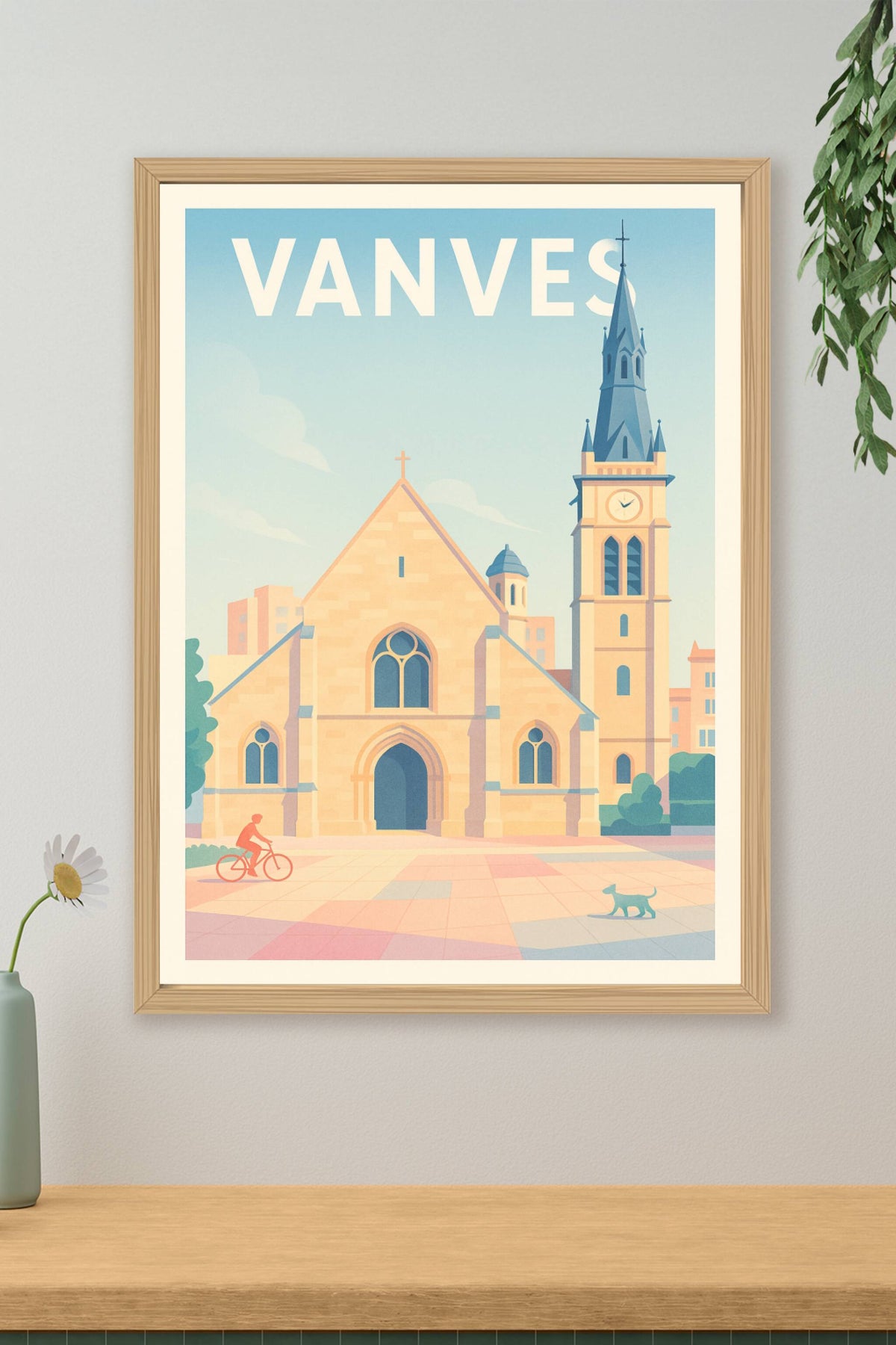 Affiche Vanves — Charme et Sérénité au Cœur de la Ville · poster d'art de Vanves