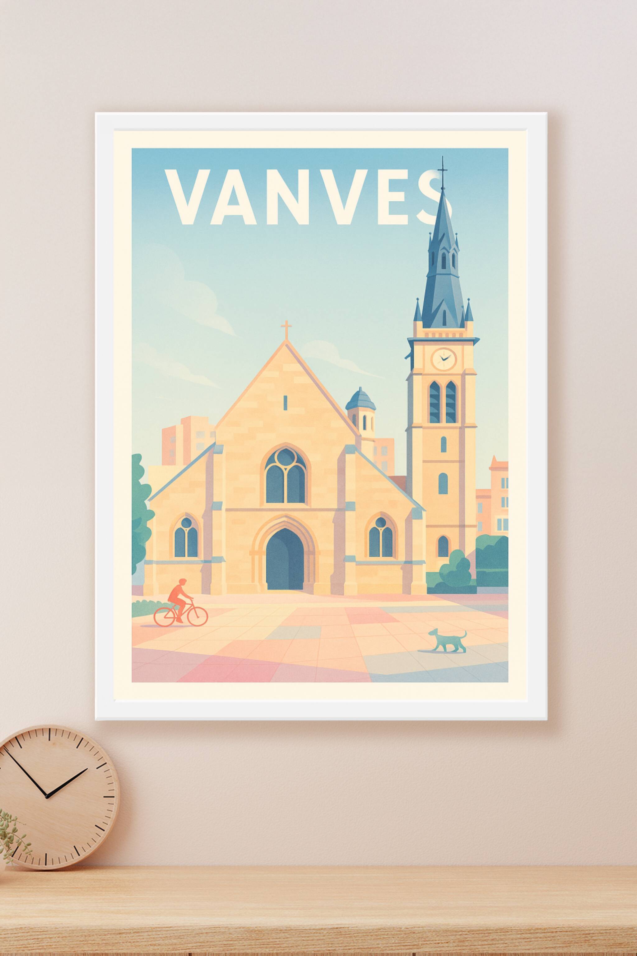 Affiche Vanves — Charme et Sérénité au Cœur de la Ville · poster d'art de Vanves