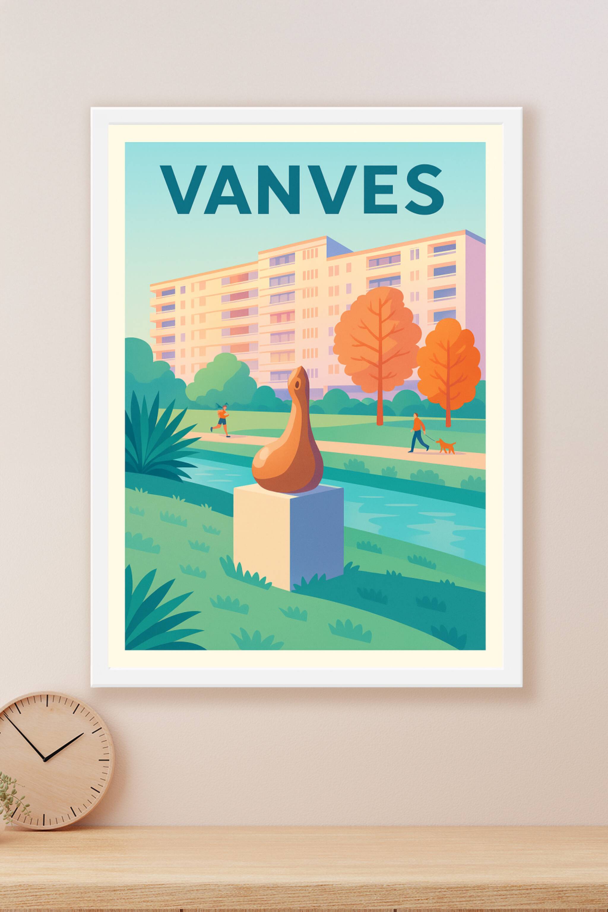 Affiche Vanves — Havre de paix urbain · poster d'art de Vanves