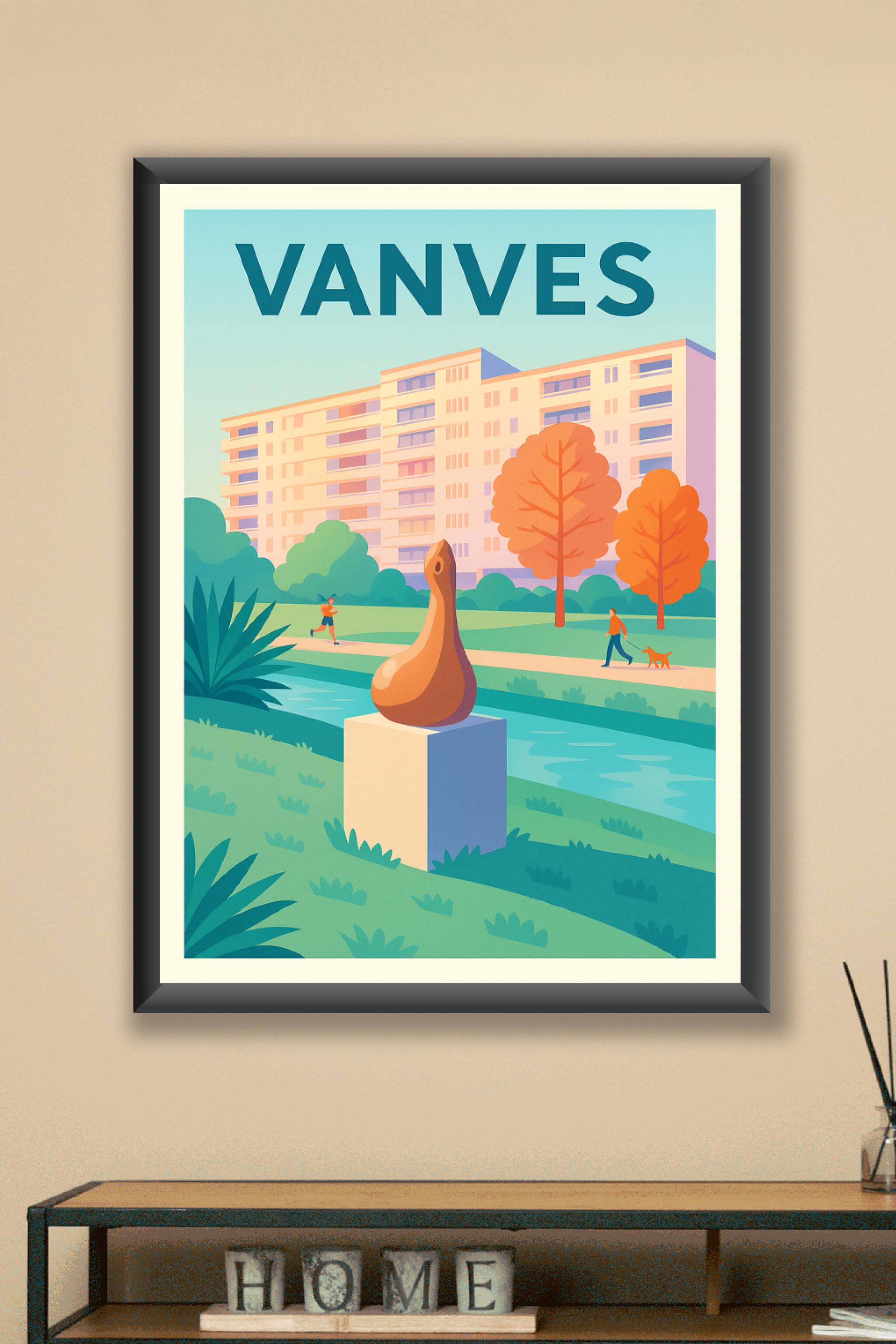 Affiche Vanves — Havre de paix urbain · poster d'art de Vanves