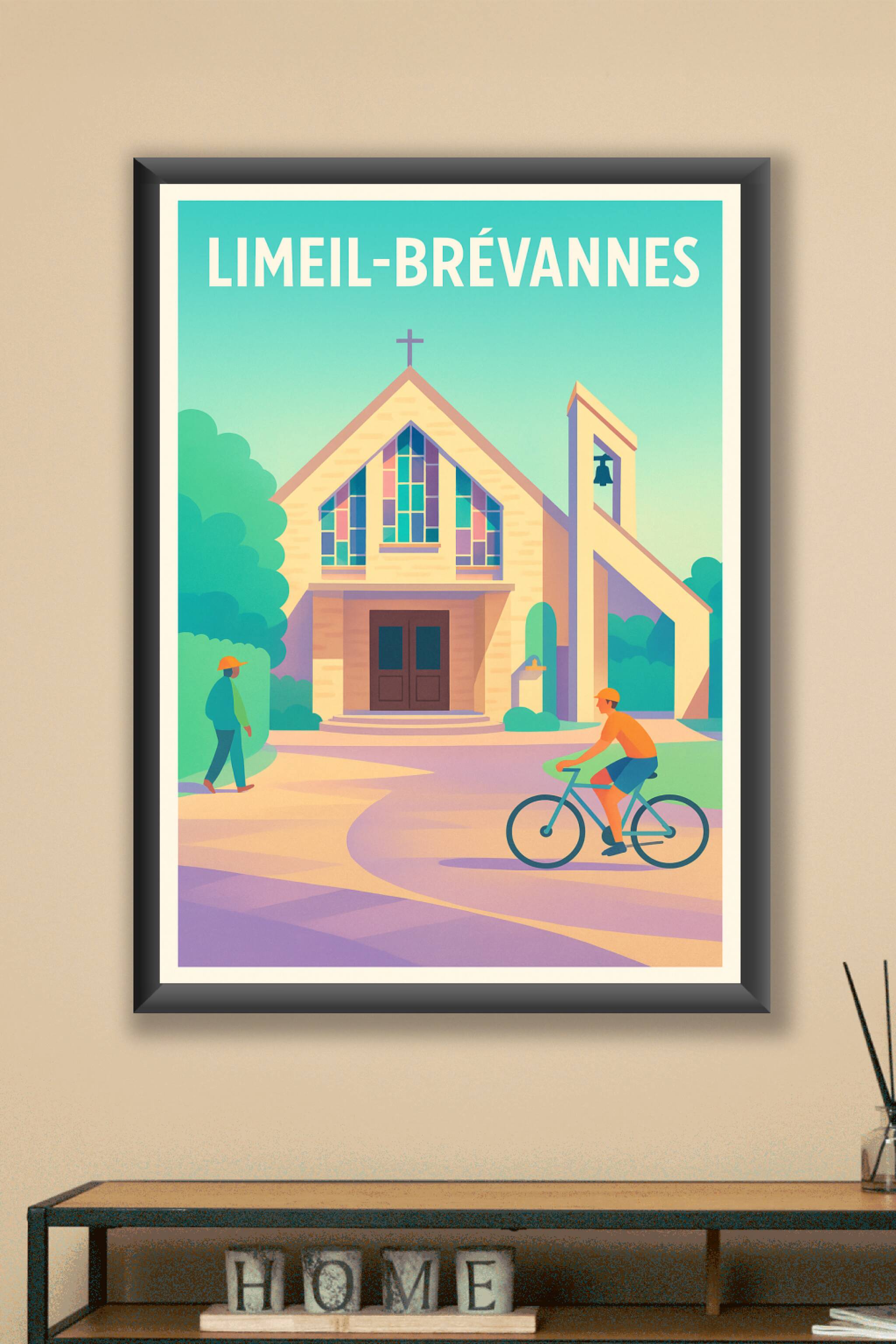 Affiche Limeil-Brévannes — Harmonie et sérénité au cœur de la ville · poster d'art de Limeil-Brévannes