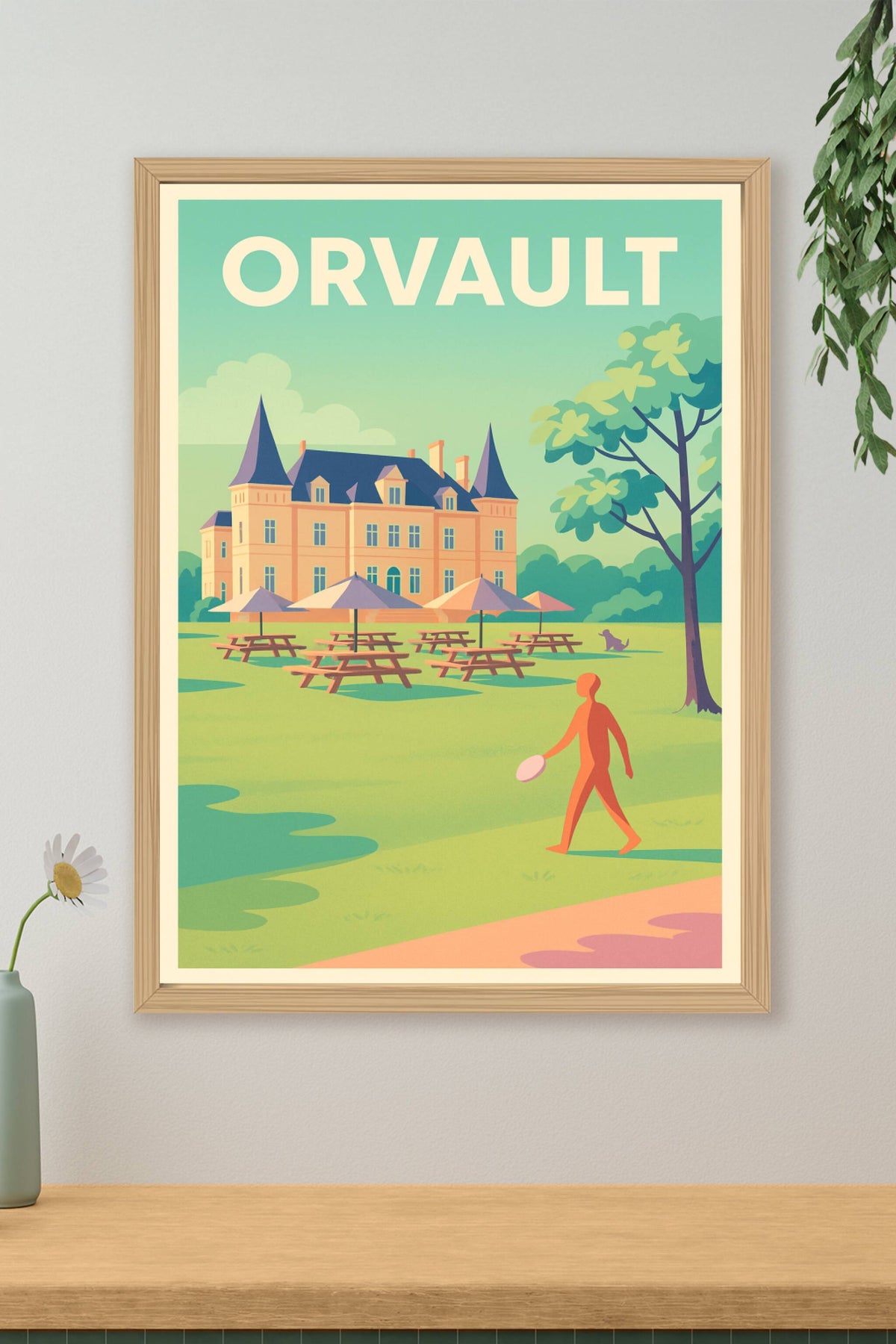 Affiche Orvault — Ambiance champêtre et détente au château · poster d'art de Orvault