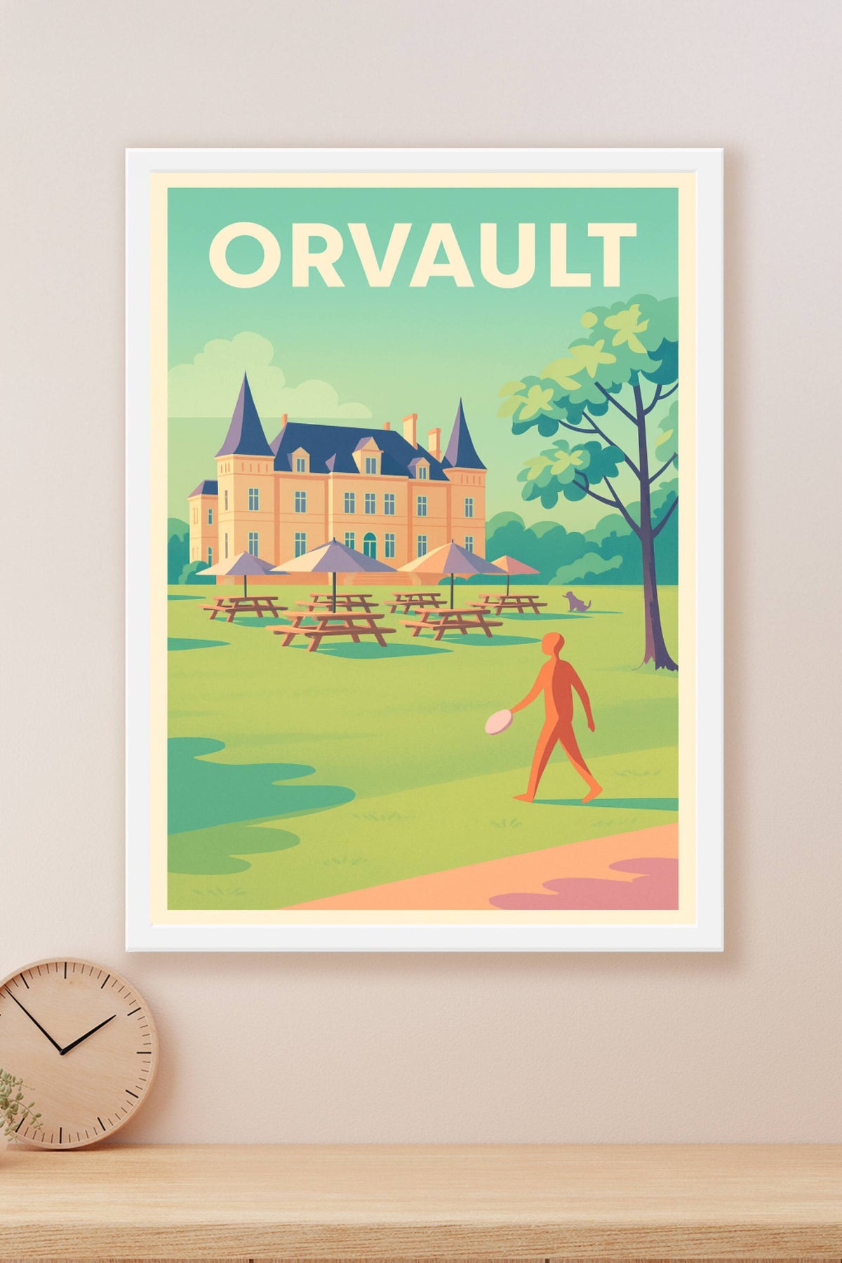 Affiche Orvault — Ambiance champêtre et détente au château · poster d'art de Orvault