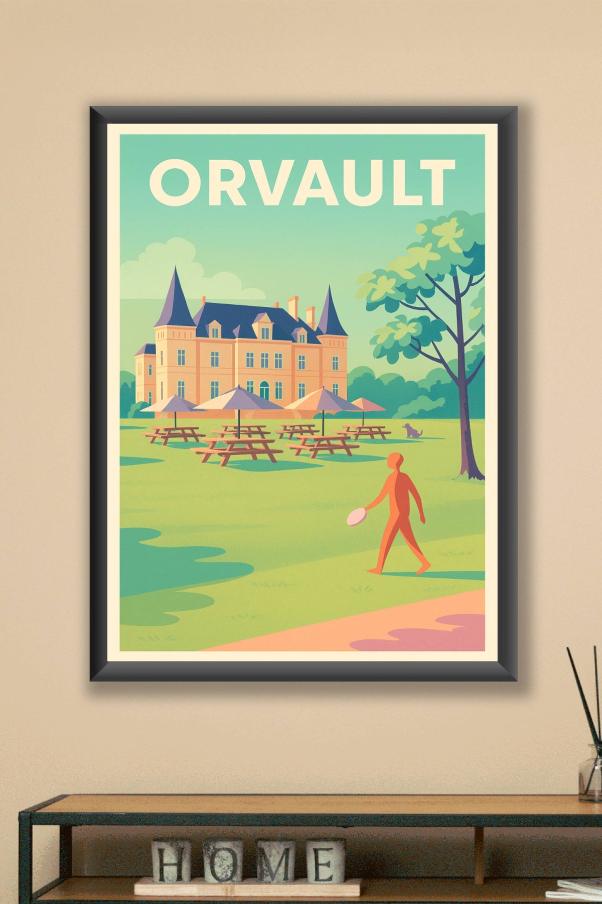 Affiche Orvault — Ambiance champêtre et détente au château · poster d'art de Orvault