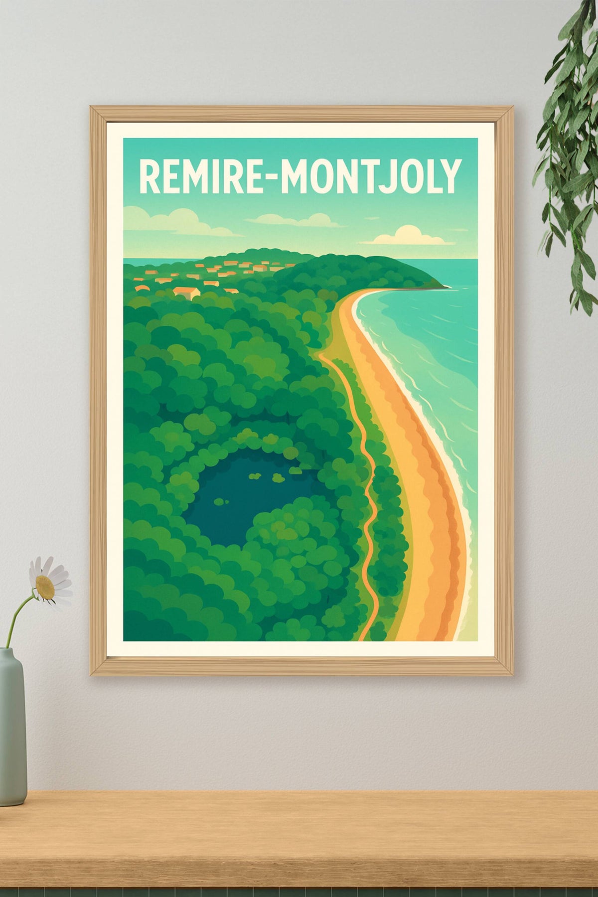 Affiche Remire-Montjoly — Évasion tropicale en Guyane · poster d'art de Remire-Montjoly