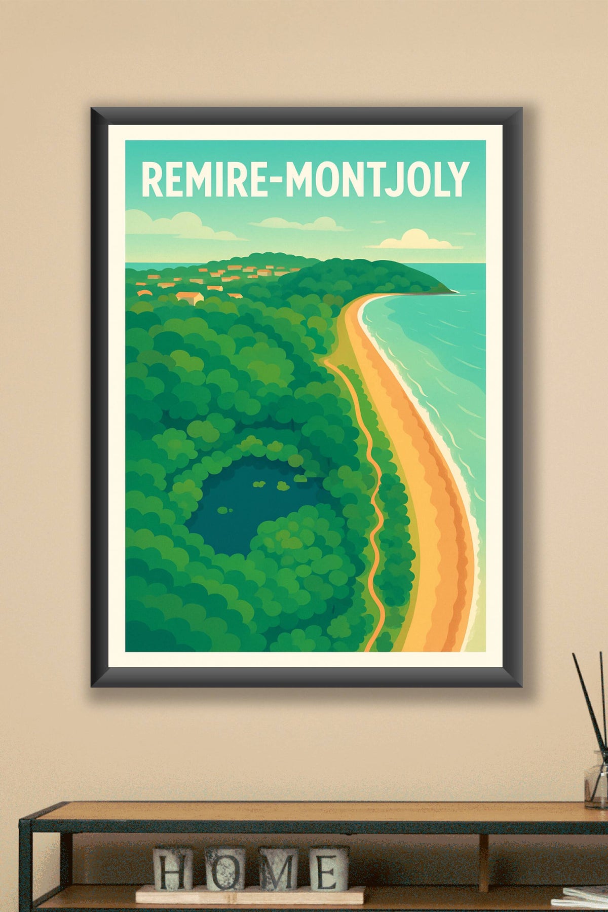 Affiche Remire-Montjoly — Évasion tropicale en Guyane · poster d'art de Remire-Montjoly