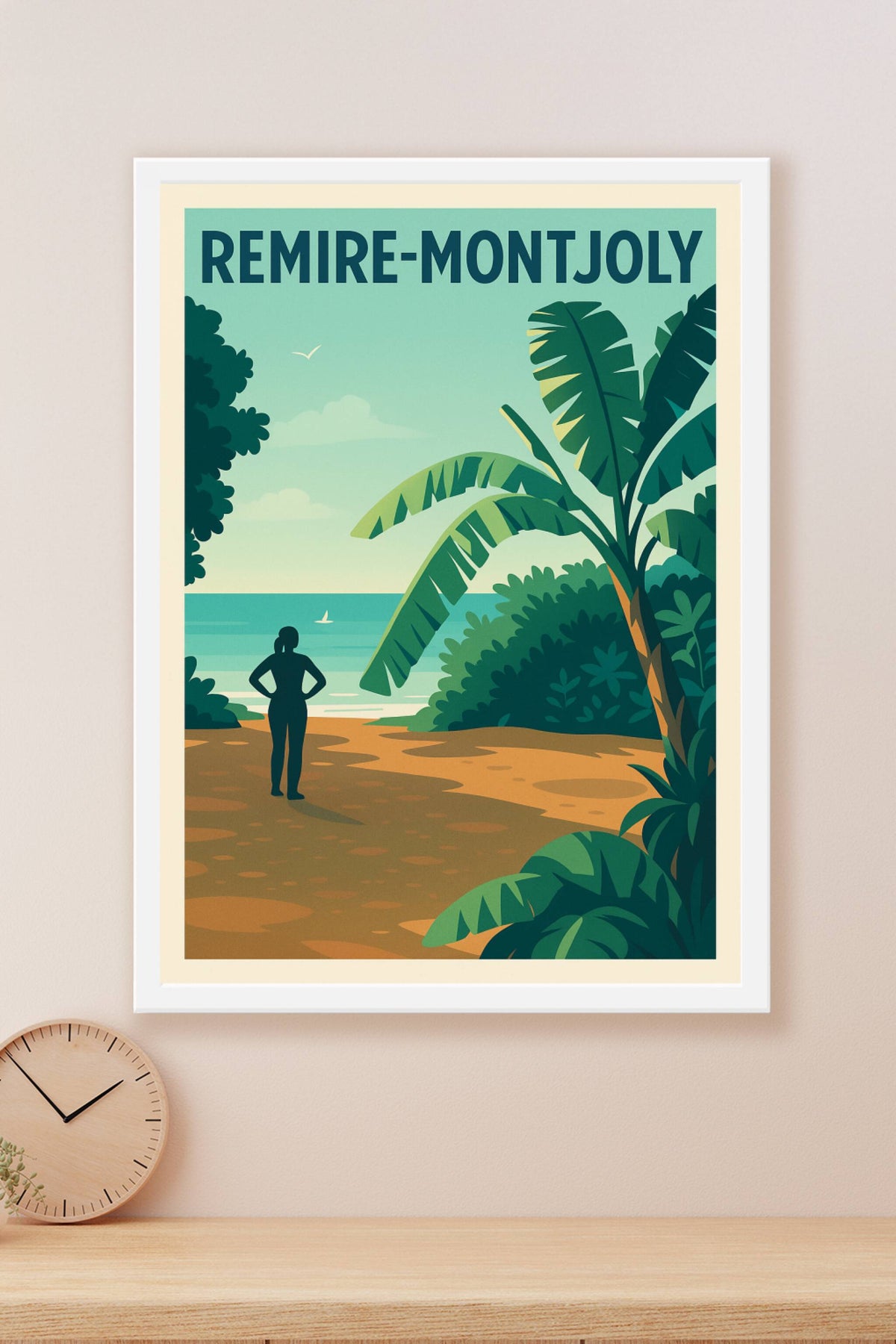Affiche Remire-Montjoly — Évasion tropicale au bord de l'océan · poster d'art de Remire-Montjoly