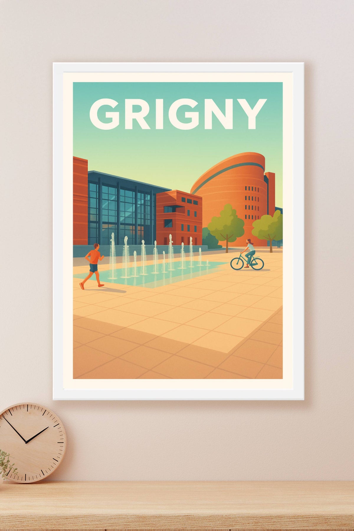 Affiche Grigny — Harmonie urbaine et nature · poster d'art de Grigny