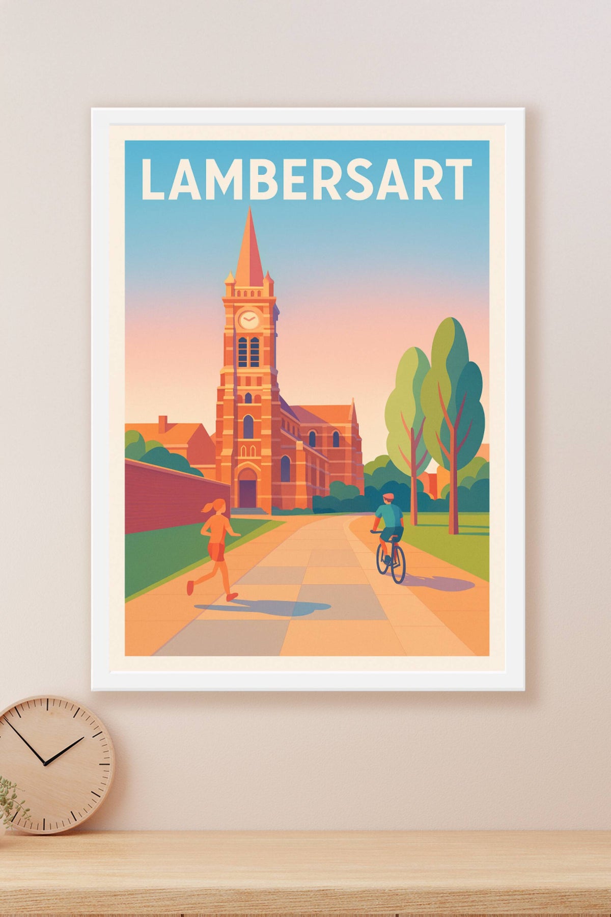 Affiche Lambersart — Promenade paisible au cœur de la ville · poster d'art de Lambersart