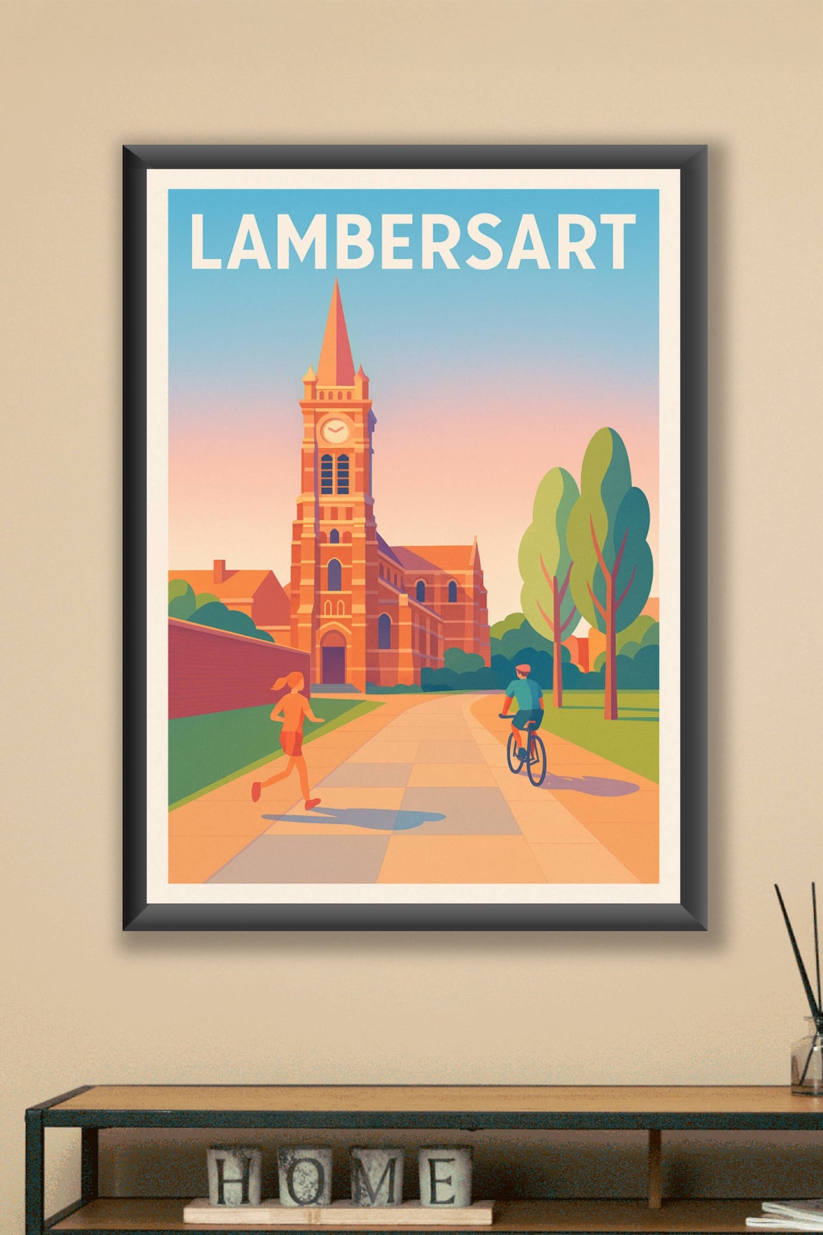 Affiche Lambersart — Promenade paisible au cœur de la ville · poster d'art de Lambersart