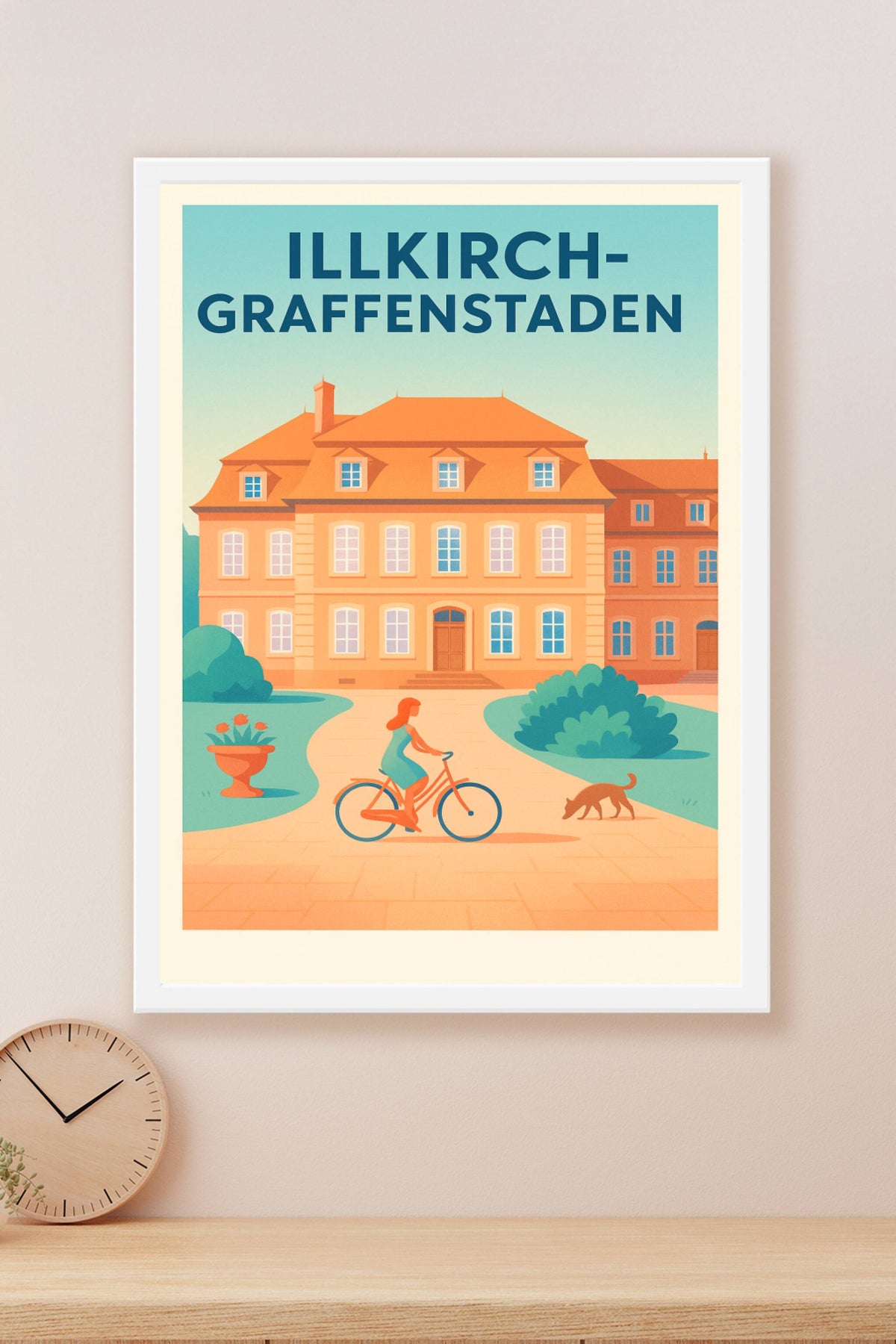 Affiche Illkirch-Graffenstaden — Charme et douceur de vivre · poster d'art de Illkirch-Graffenstaden