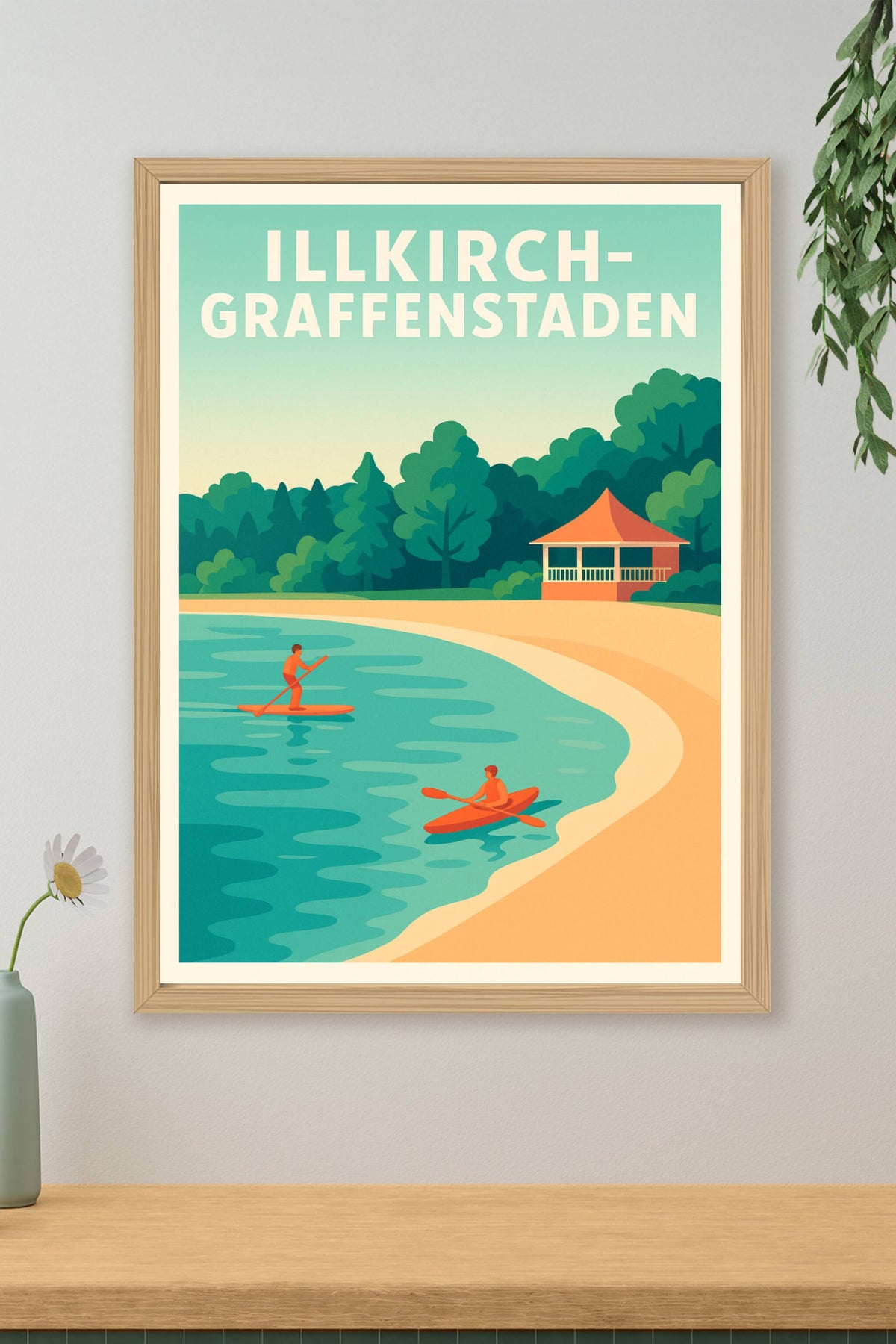 Affiche Illkirch-Graffenstaden — Évasion aquatique et nature · poster d'art de Illkirch-Graffenstaden