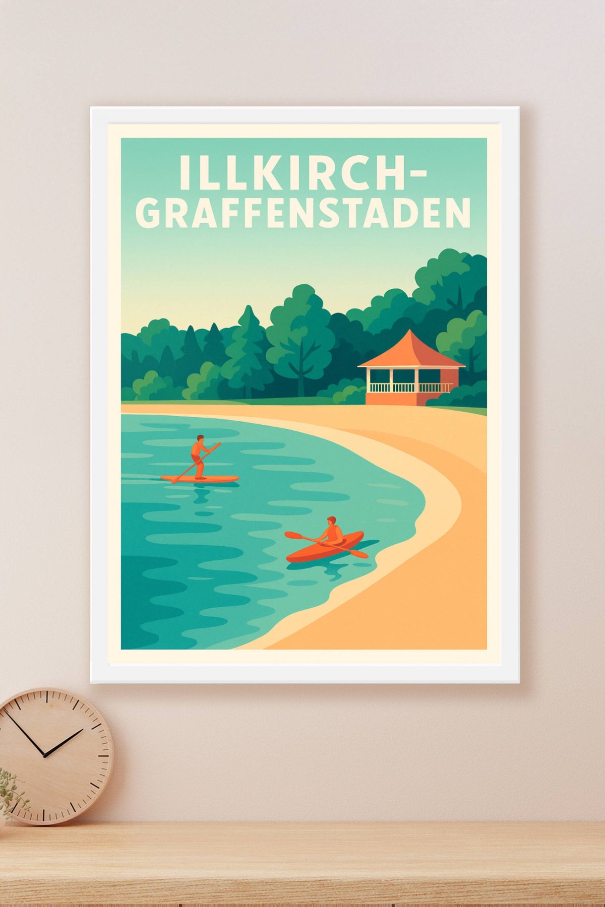 Affiche Illkirch-Graffenstaden — Évasion aquatique et nature · poster d'art de Illkirch-Graffenstaden
